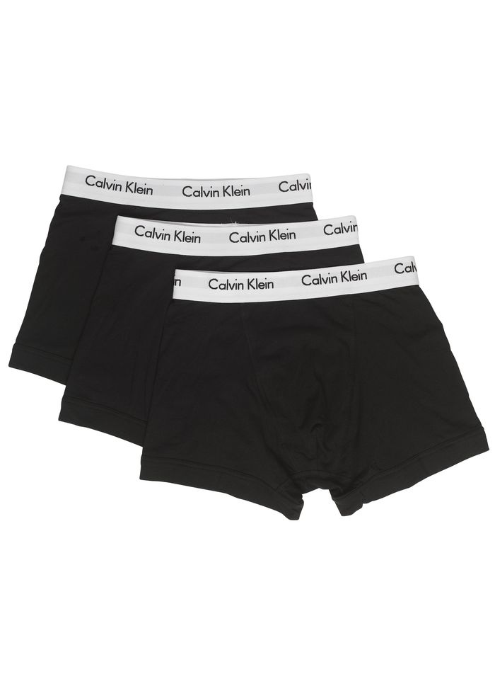 CALVIN KLEIN UNDERWEAR Black Pack of three cotton boxer shorts