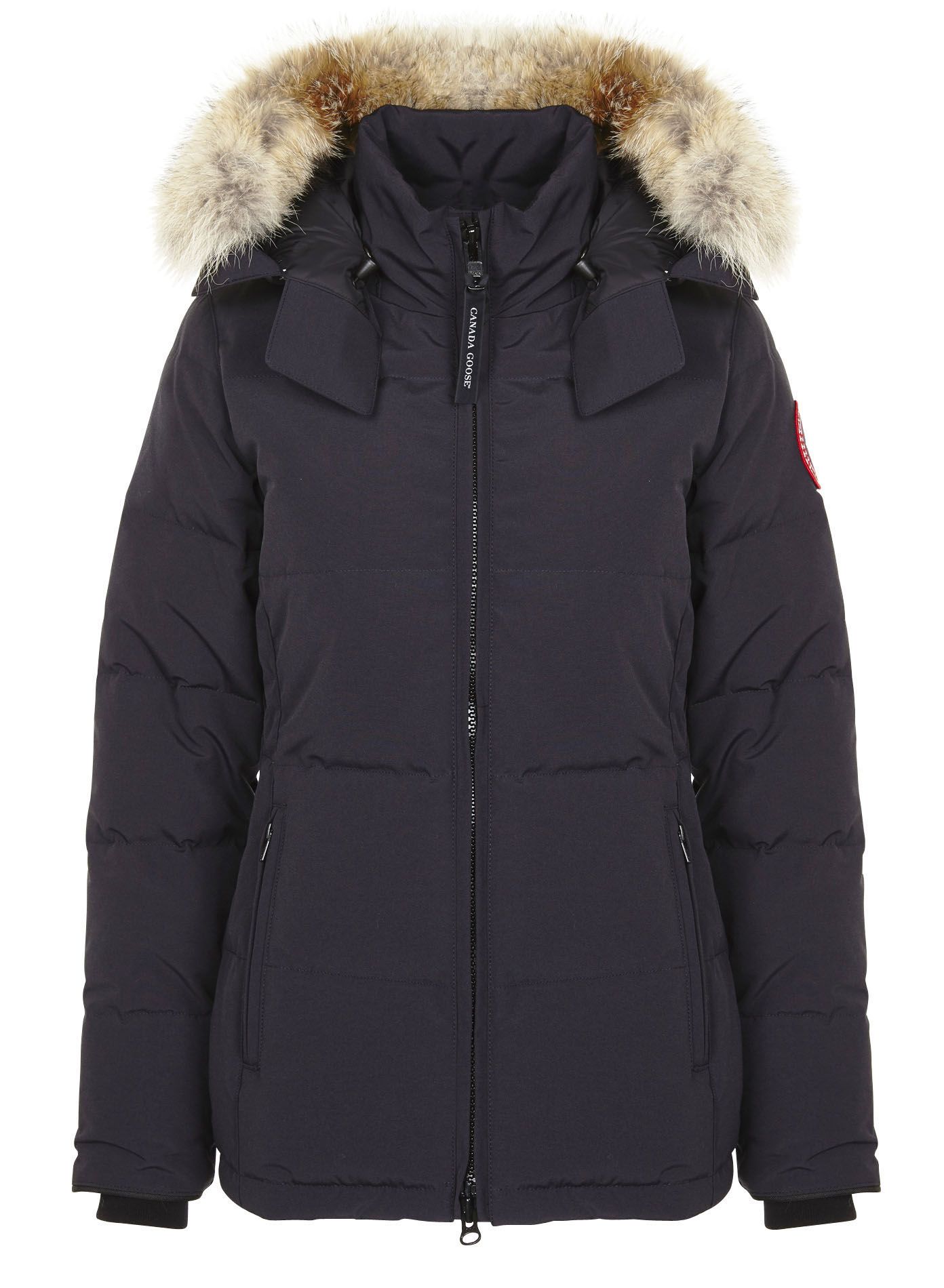 dark blue canada goose coat