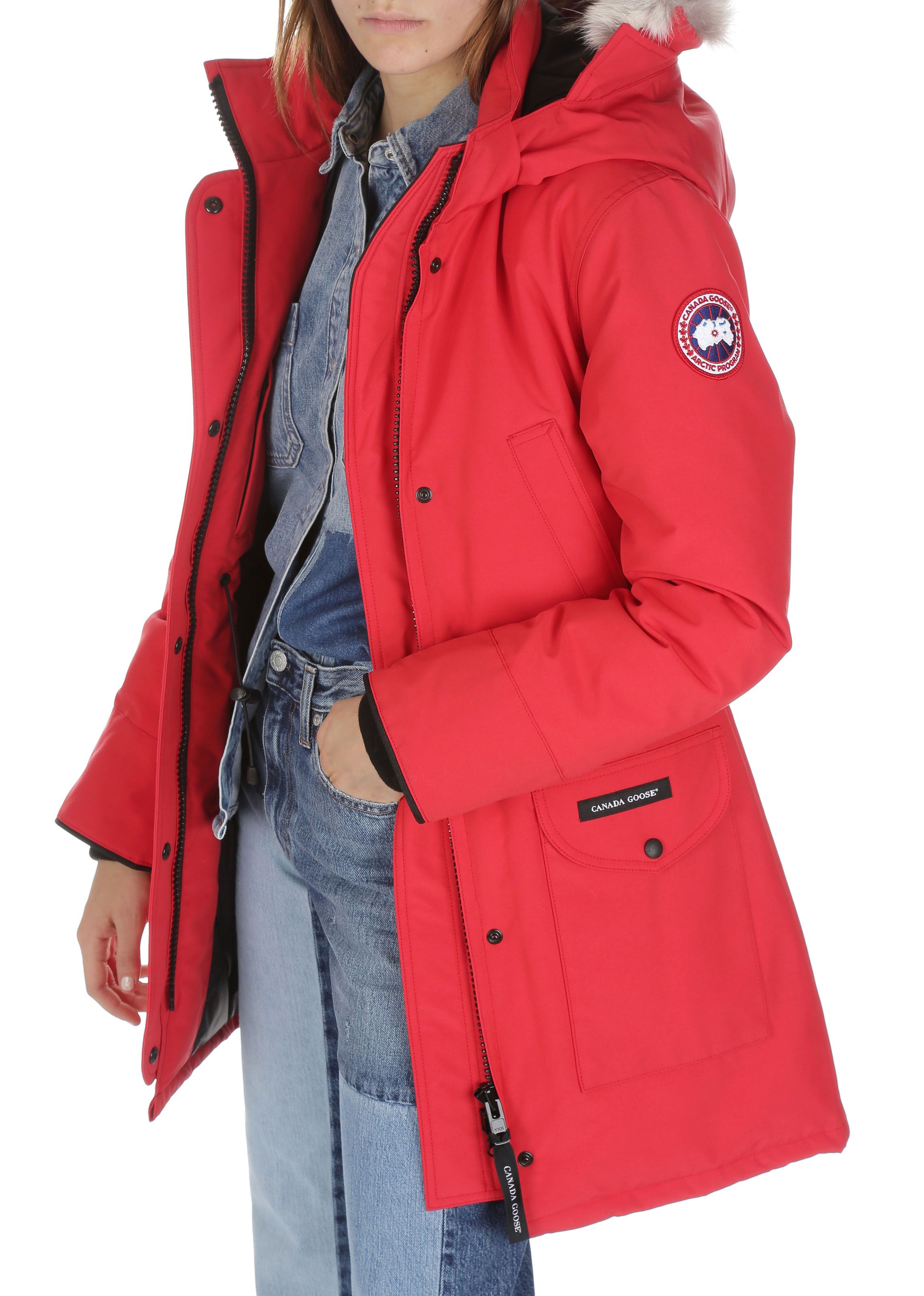 red canada goose parka womens