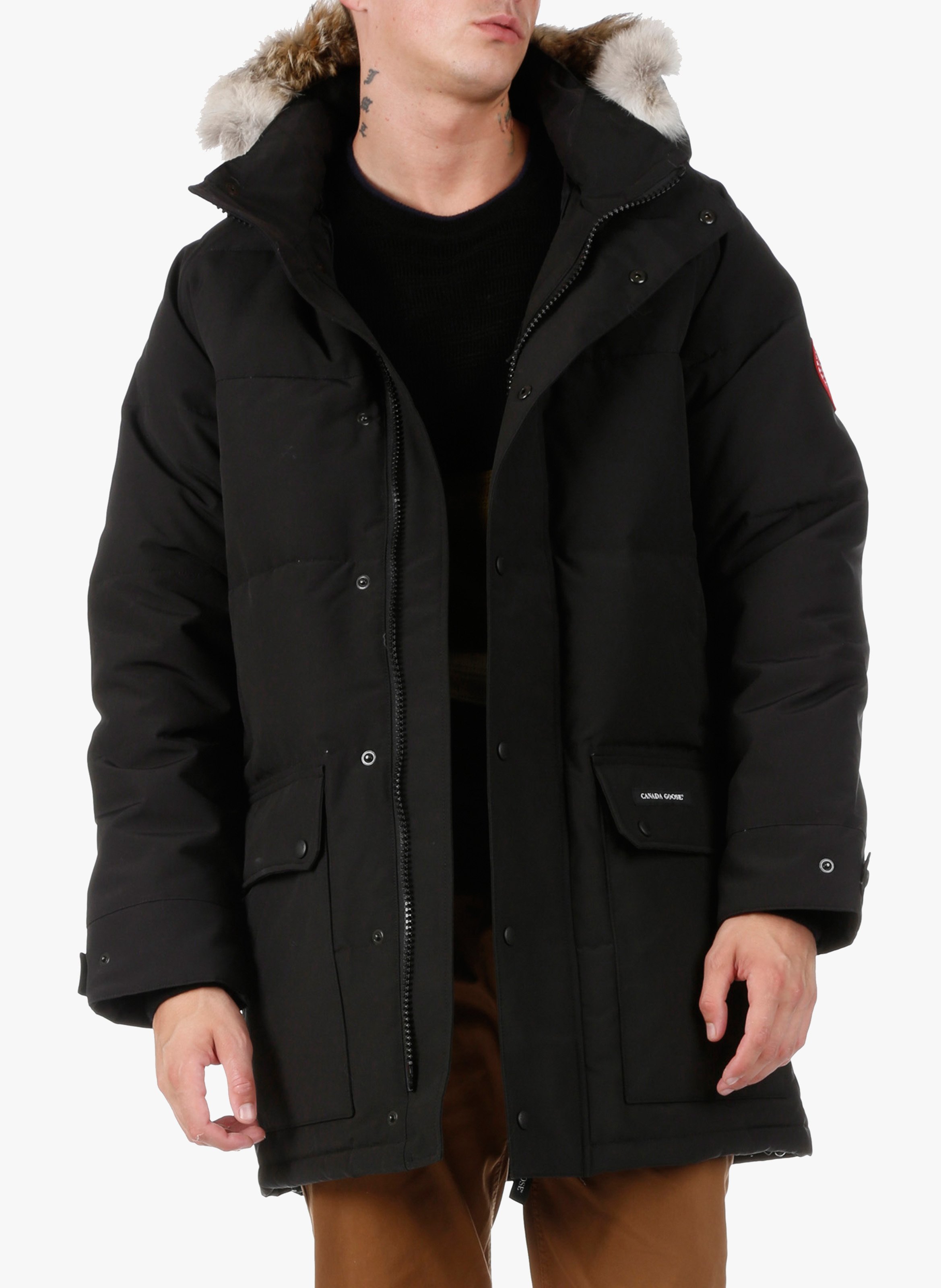 canada goose coat mens fur hood