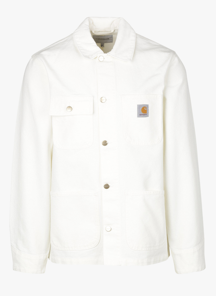 CARHARTT WIP White Cotton jacket with classic collar