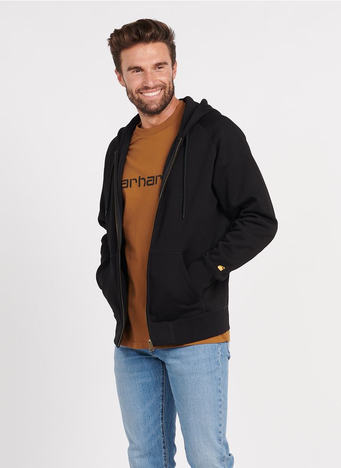 CARHARTT WIP Black Regular-fit zip-up cotton hoodie