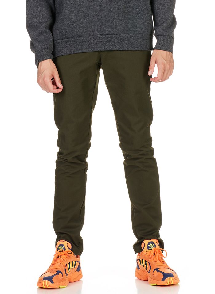 CARHARTT WIP Green Slim-fit low-rise cotton chinos