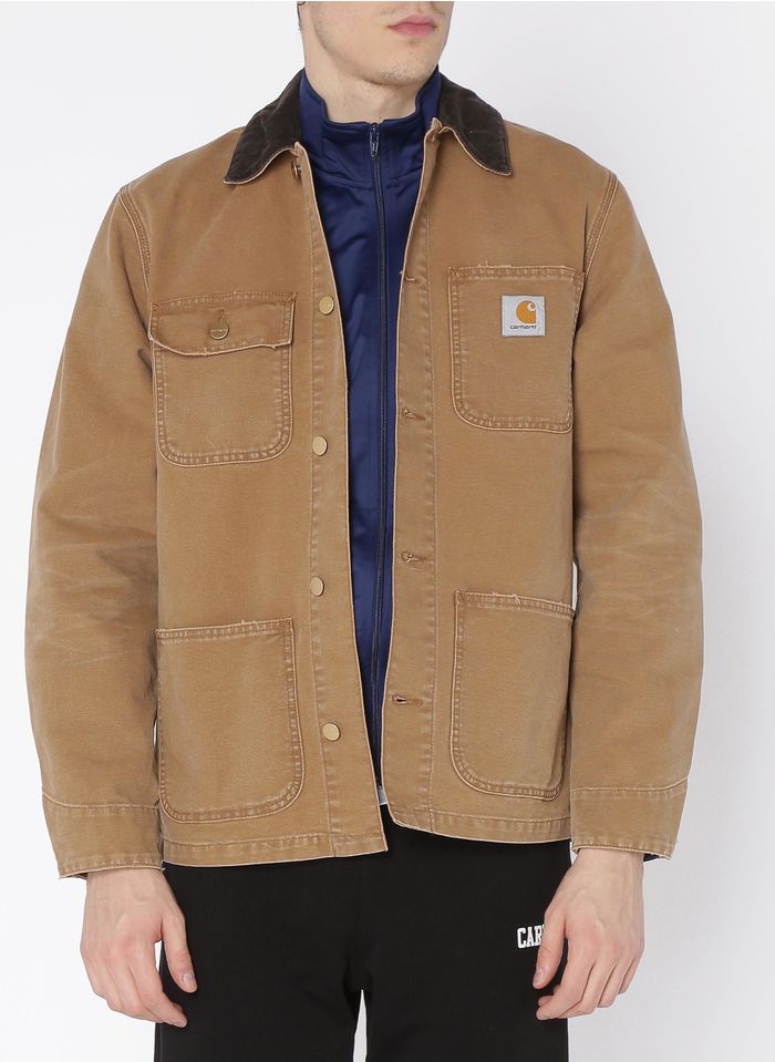 CARHARTT WIP Brown Straight organic cotton buttoned jacket with classic collar