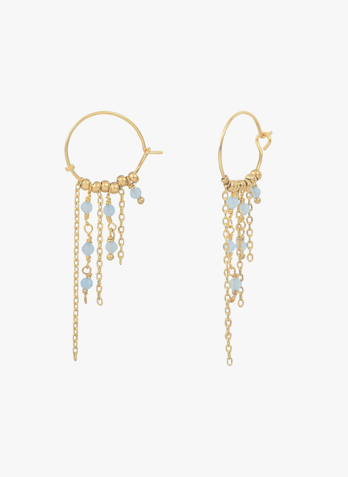 CAROLINE NAJMAN Blue Brass dangle earrings