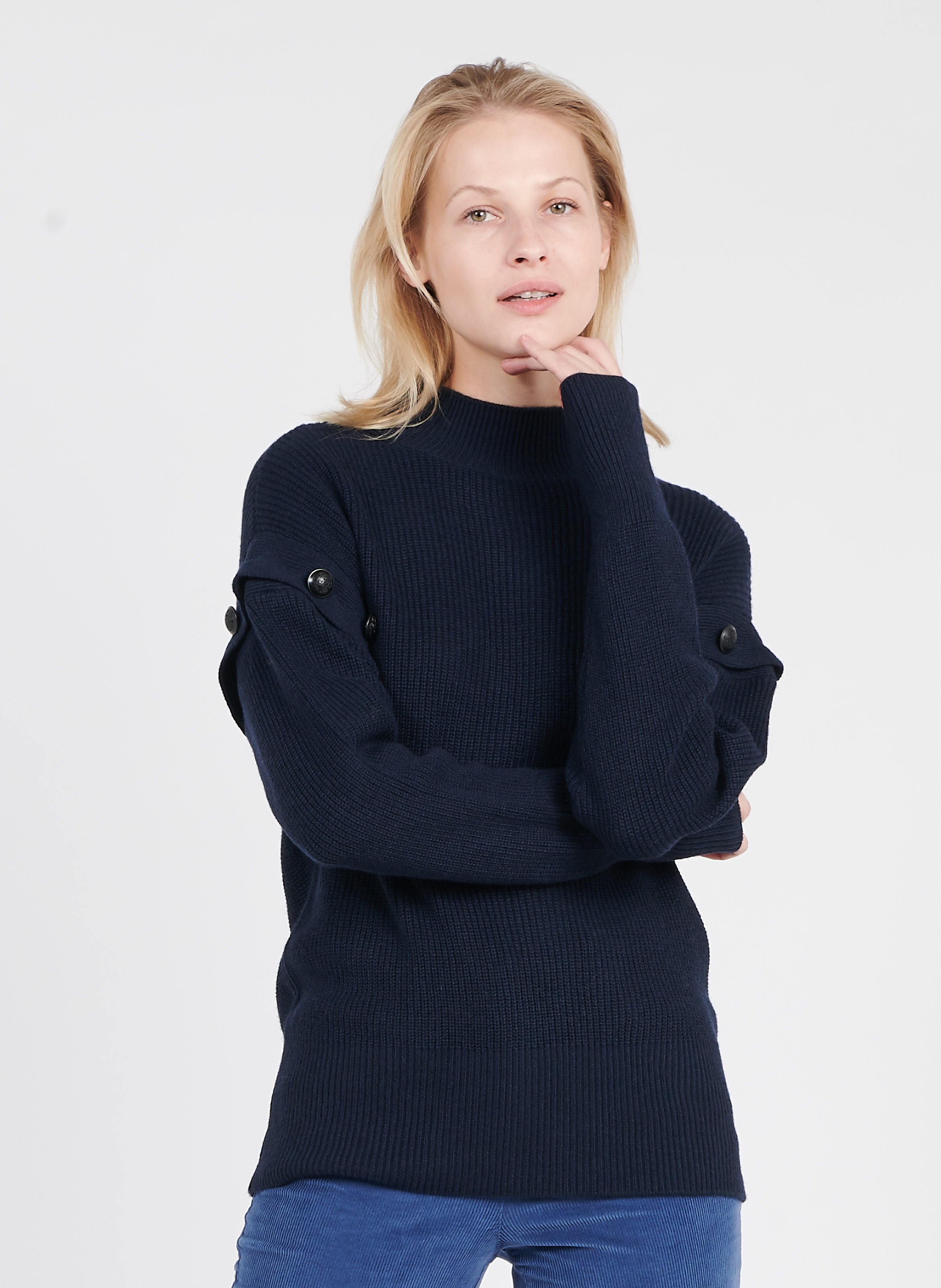 high neck wool jumper