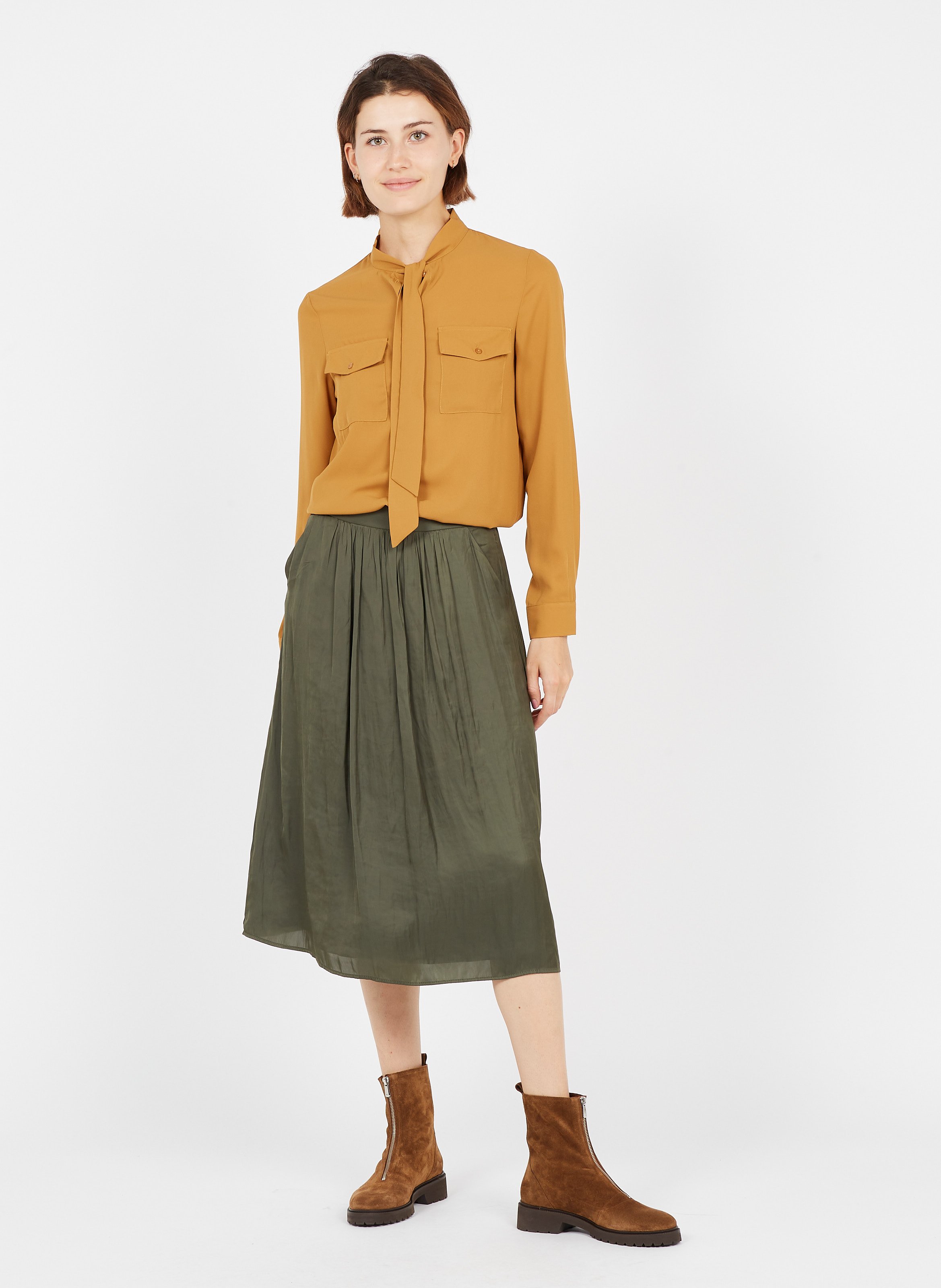 khaki skirt womens on sale