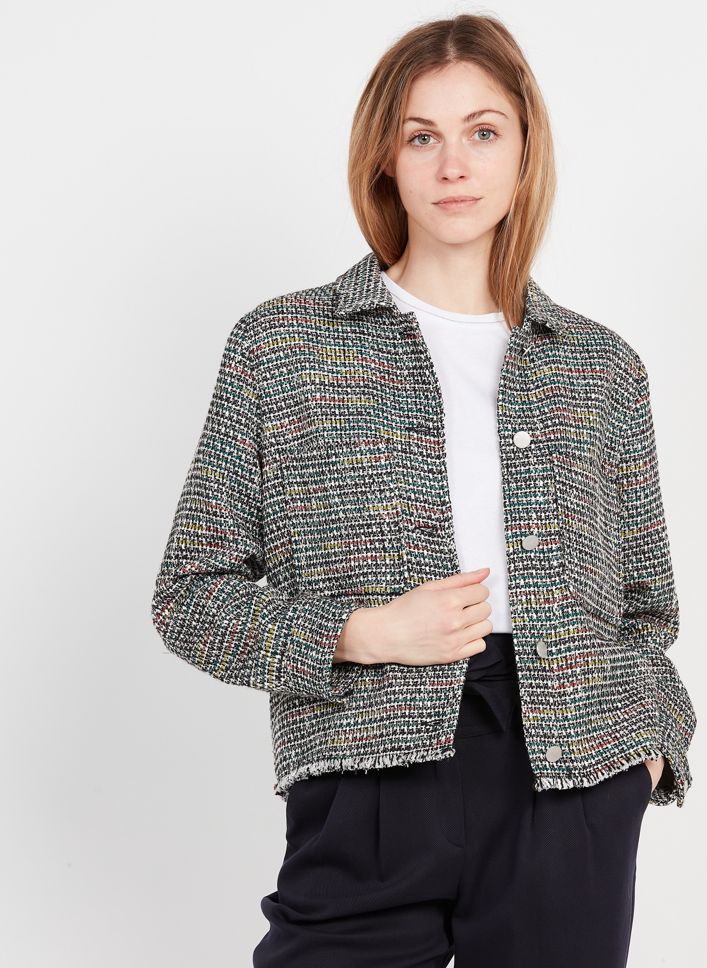 knitted tweed jacket