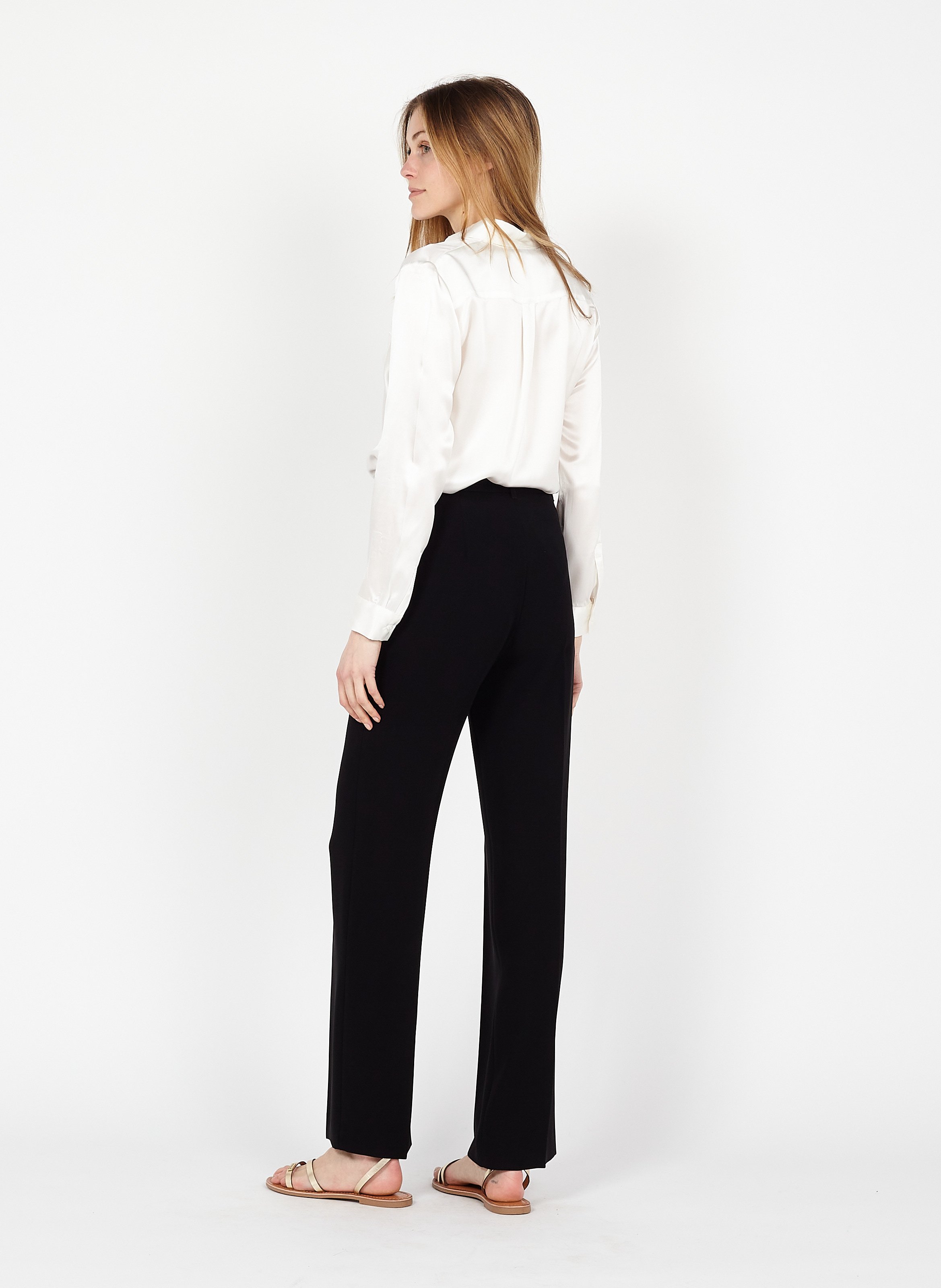 Wide-leg Pants Noir Uni Caroll - Women 
