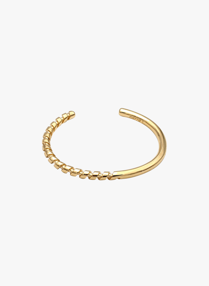 CARRE Y Golden Spiral-effect gold bangle