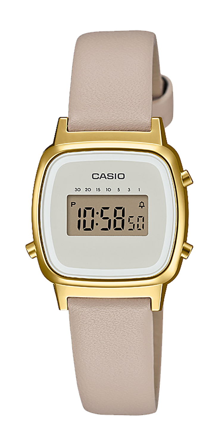 casio leather watch womens