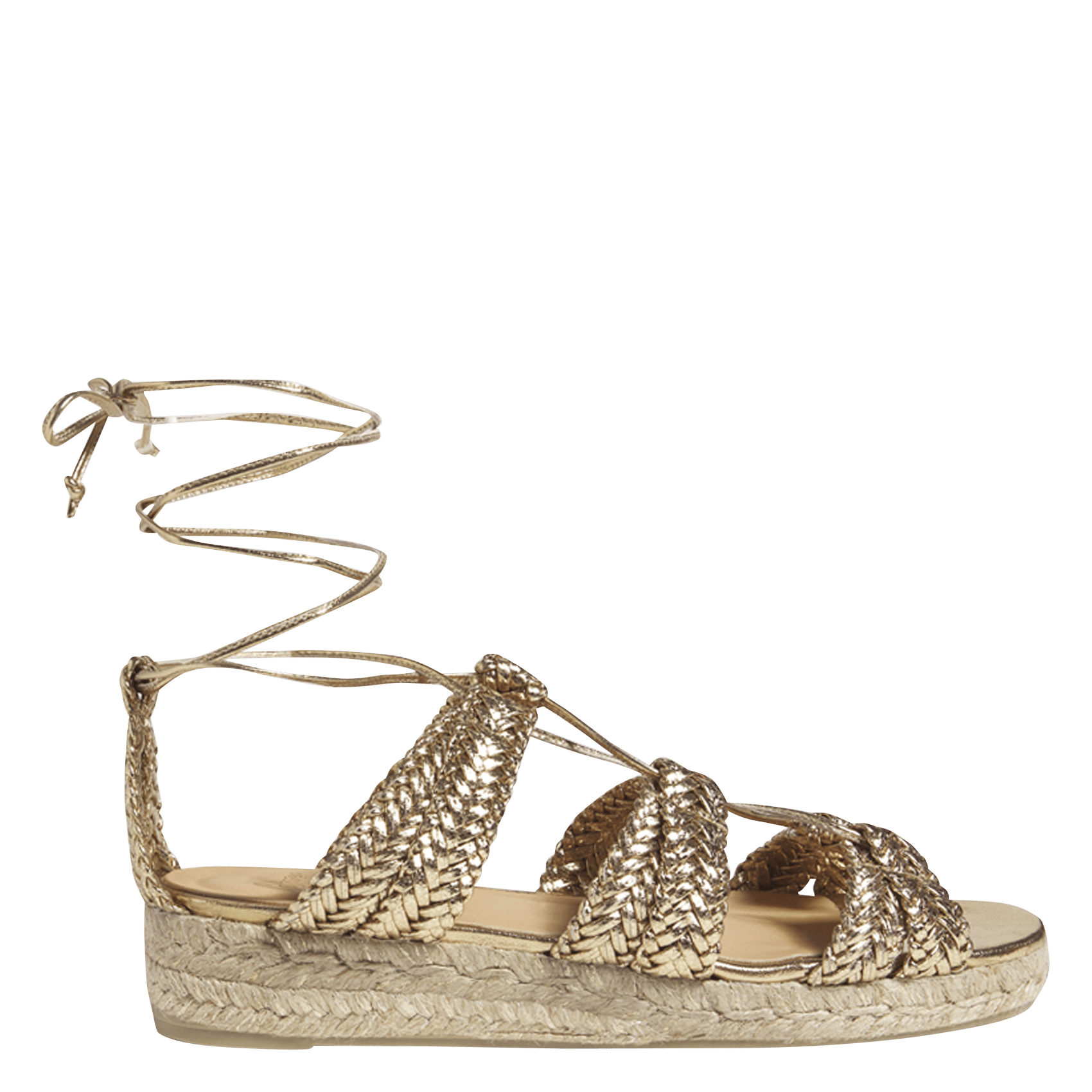 womens metallic flat sandals
