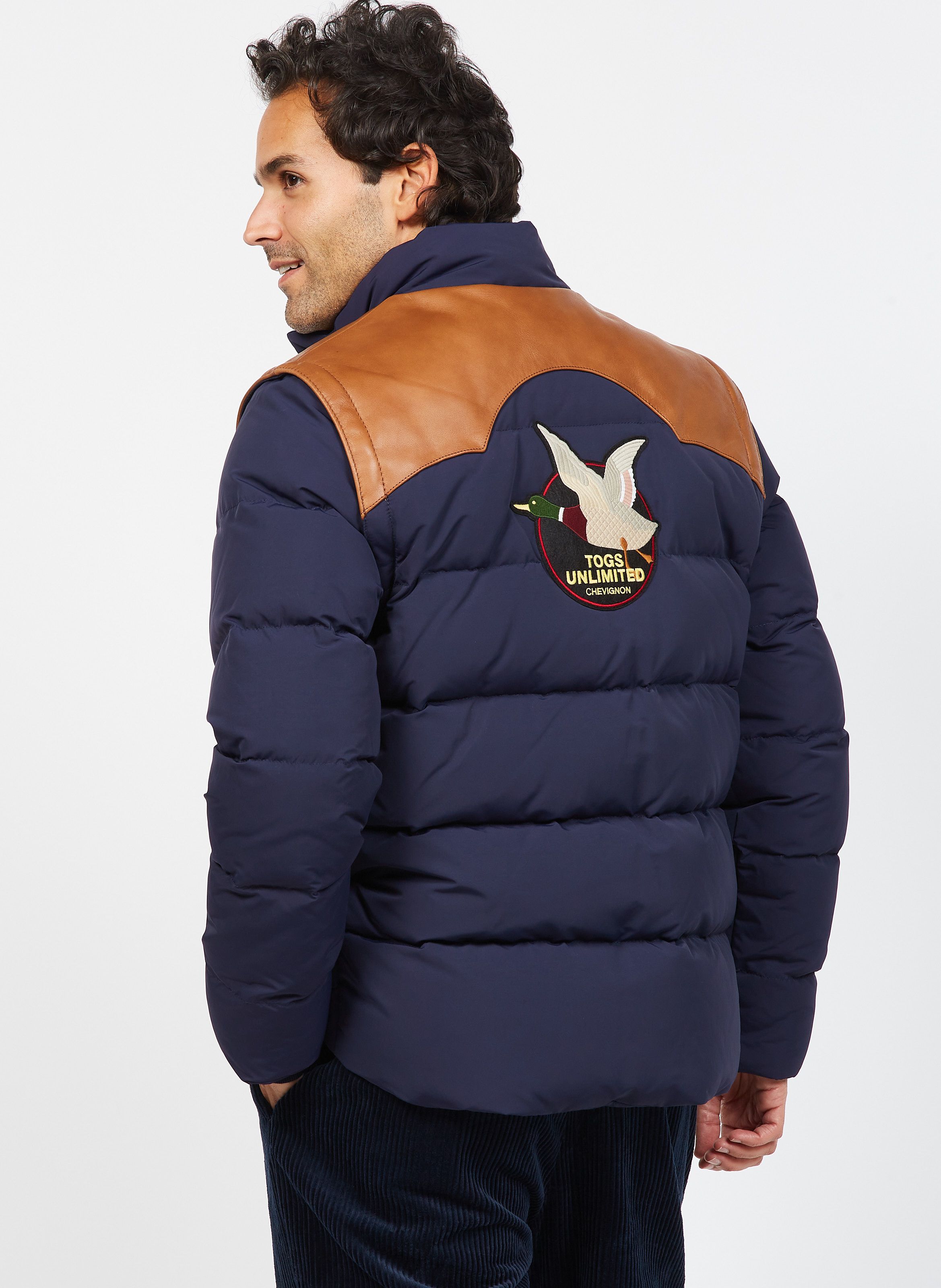 High neck Padded Jacket Navy Chevignon Men Place des Tendances