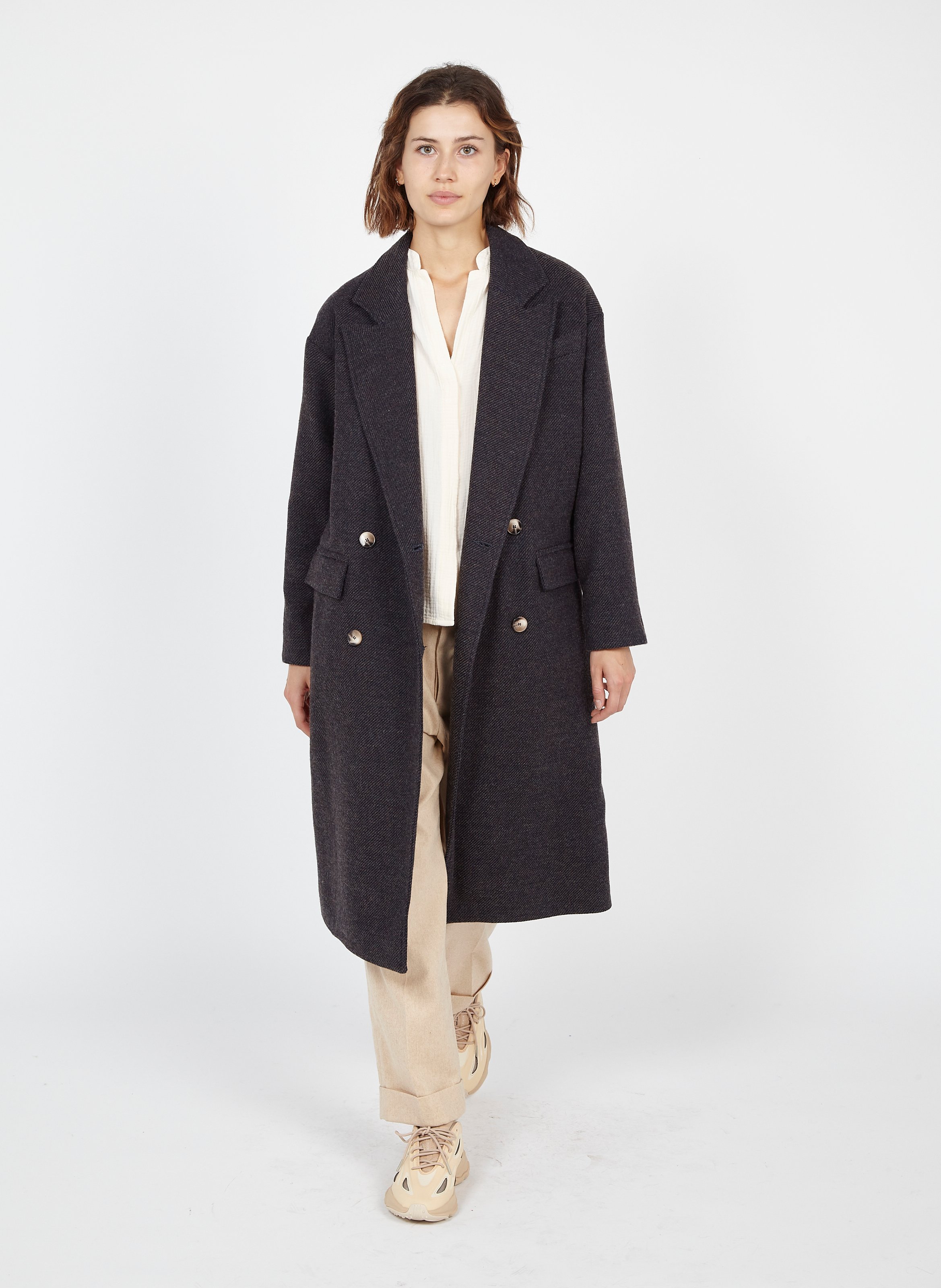 cotton blend coat