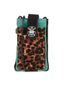 CLARIS VIROT Cuir Menthe Leopard Green