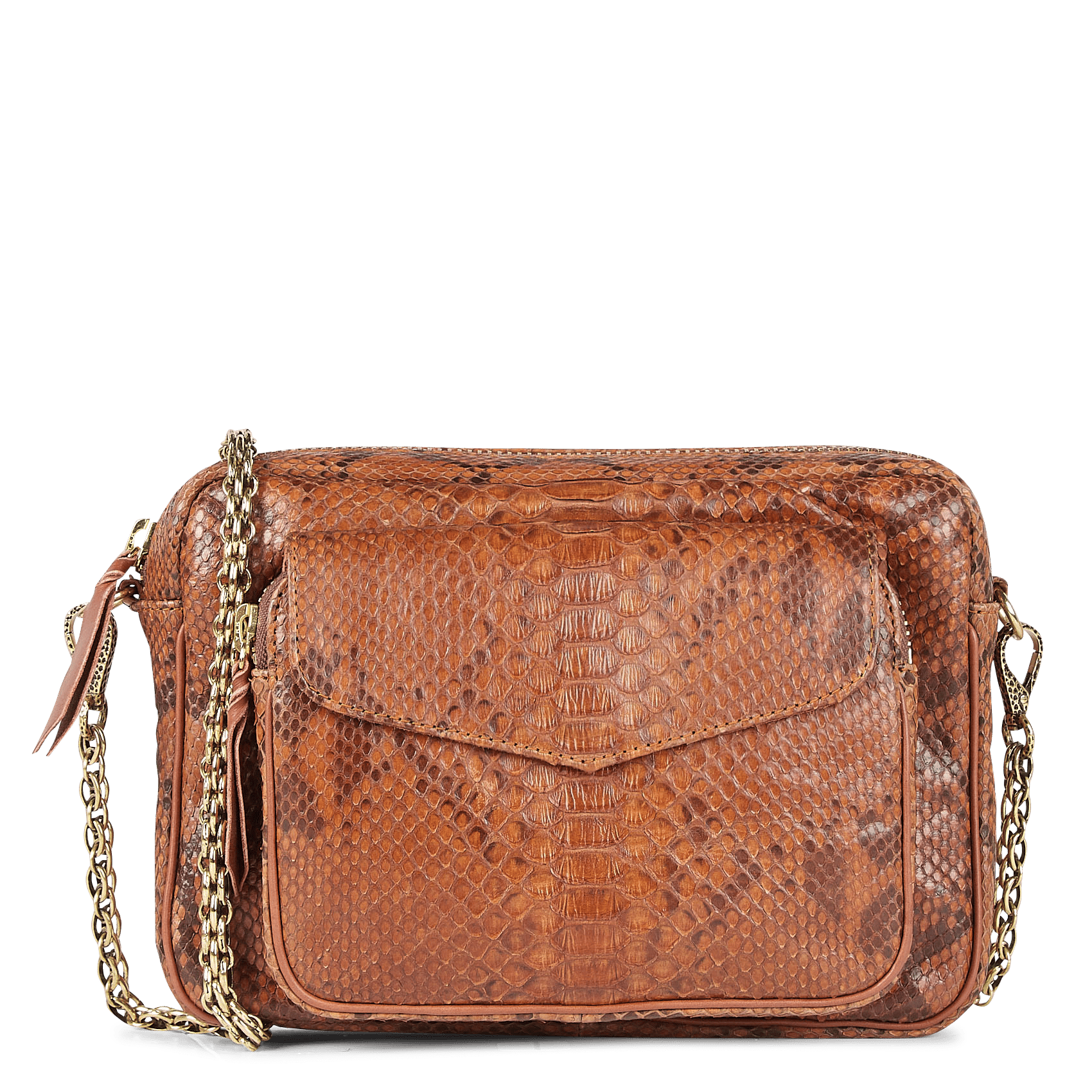 brown snakeskin bag