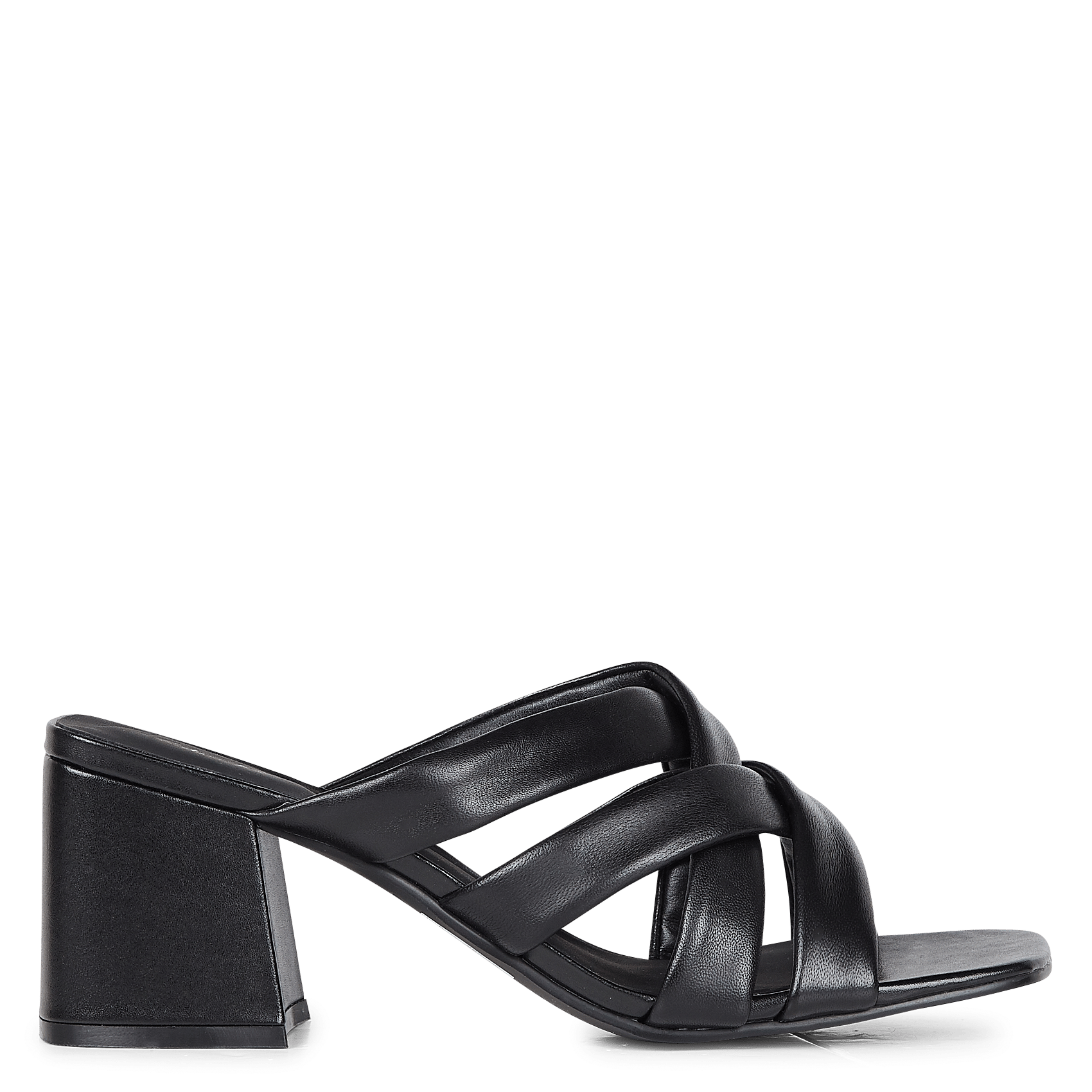 Sale Heeled Leather Mules Navy Suede 