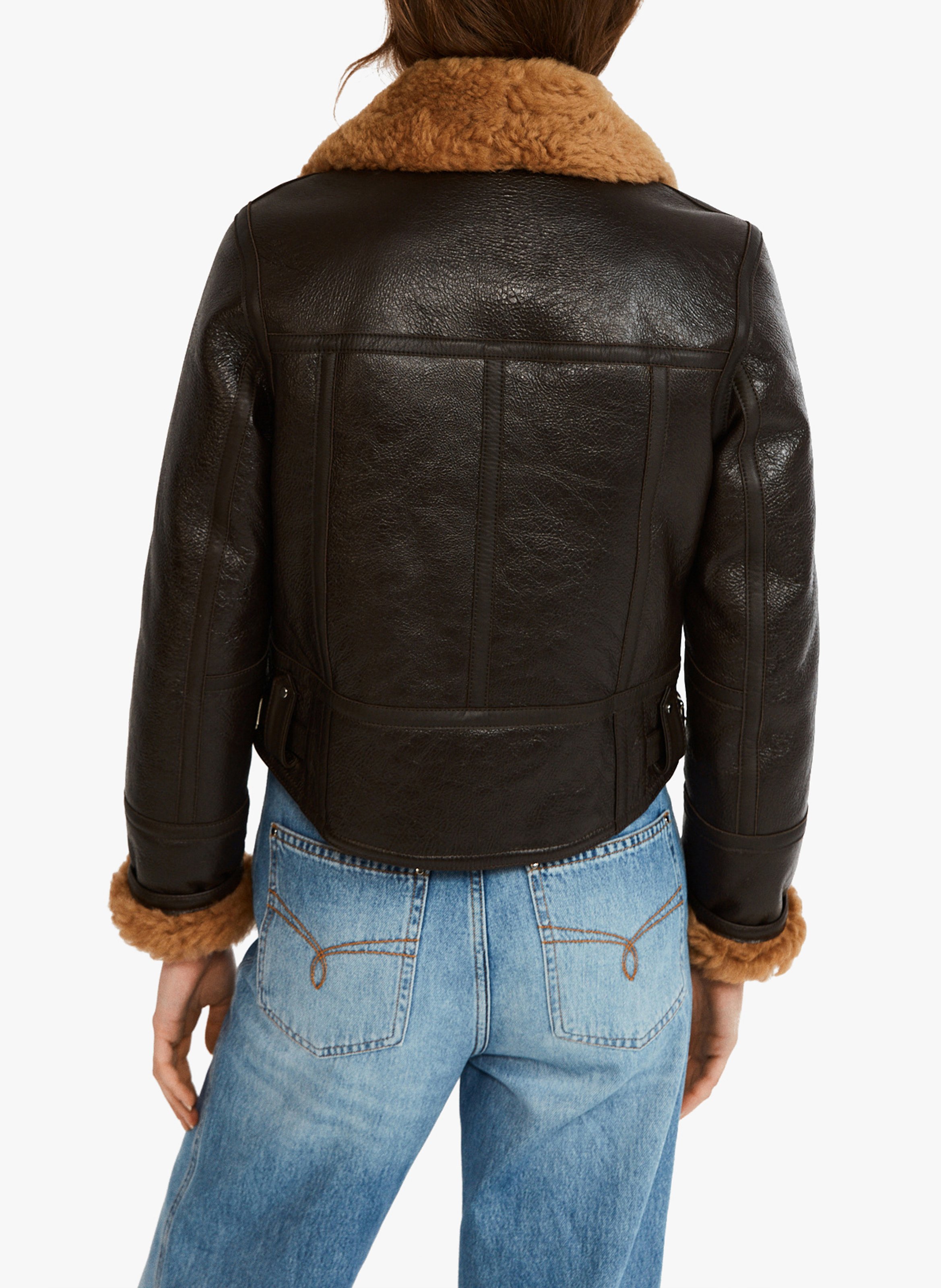 fur lined motorcycle jacket