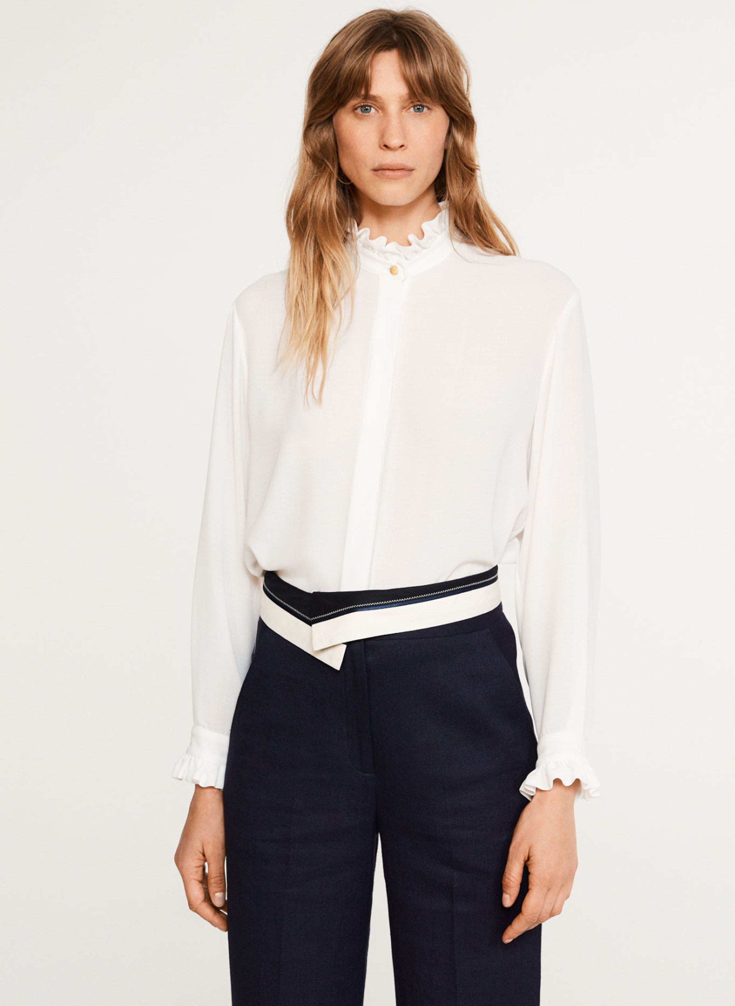Sale Shirt With Victorian Collar Ecru 