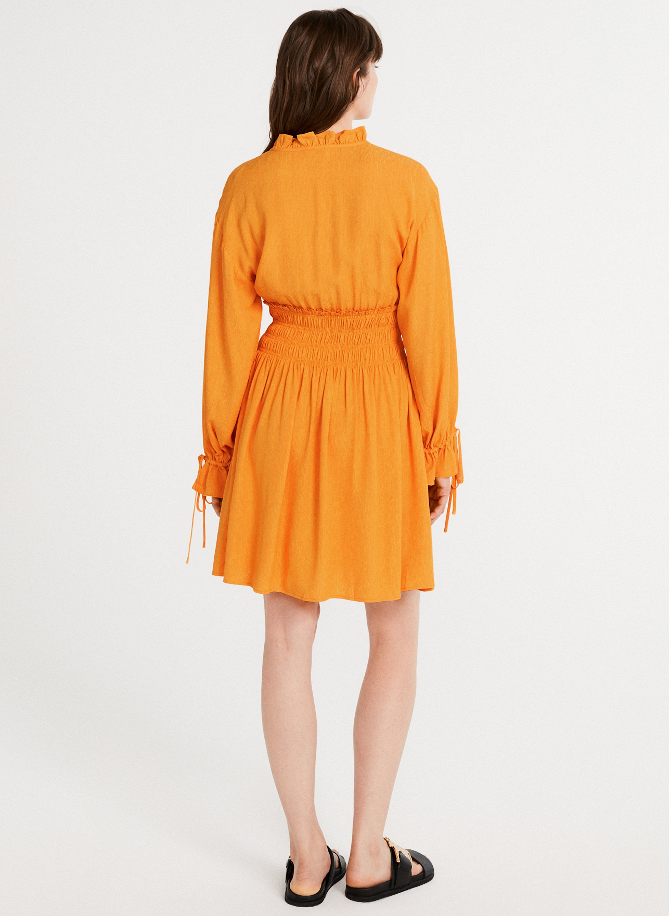 yellow buttoned dress