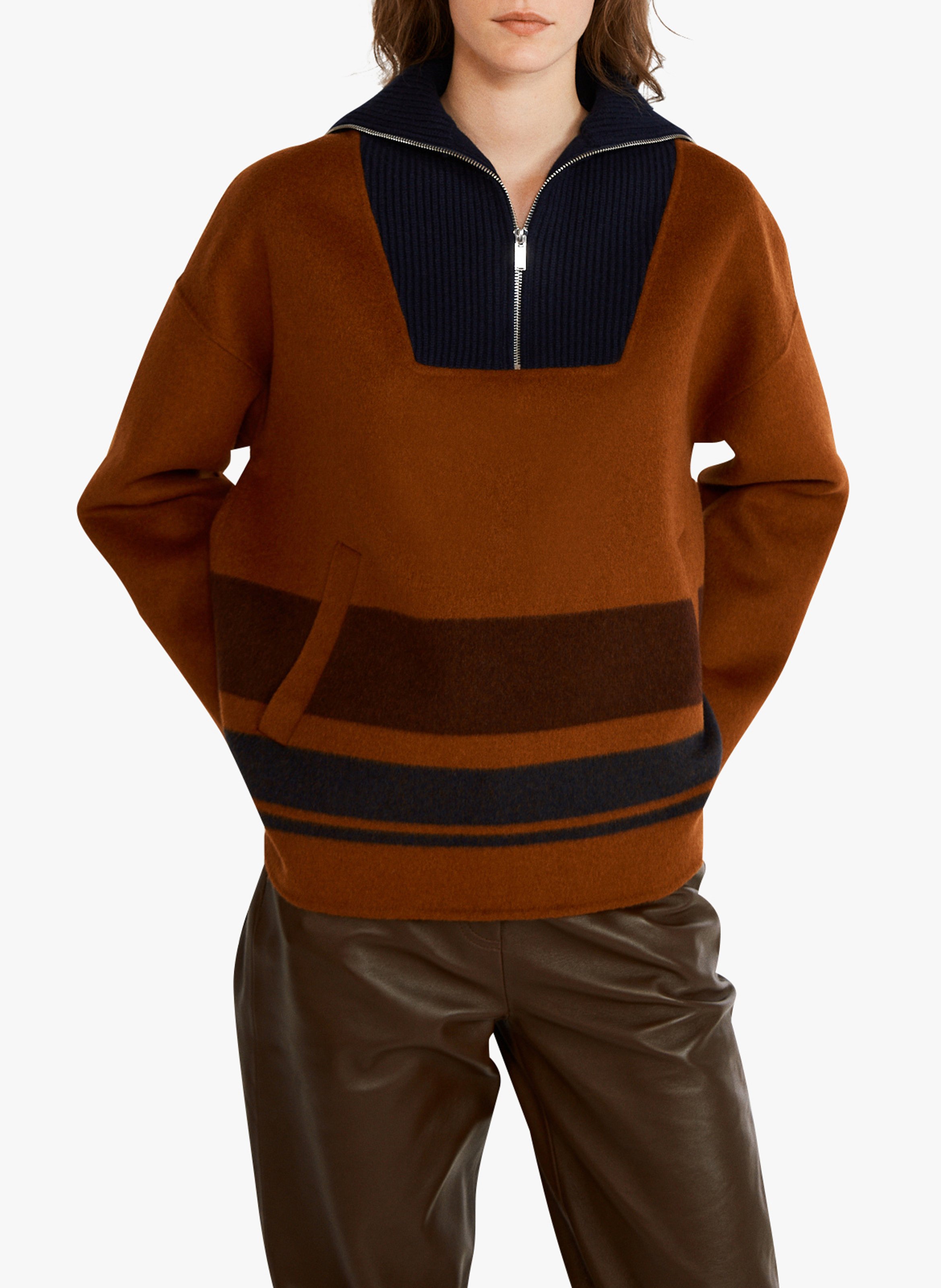 wool pullover jacket