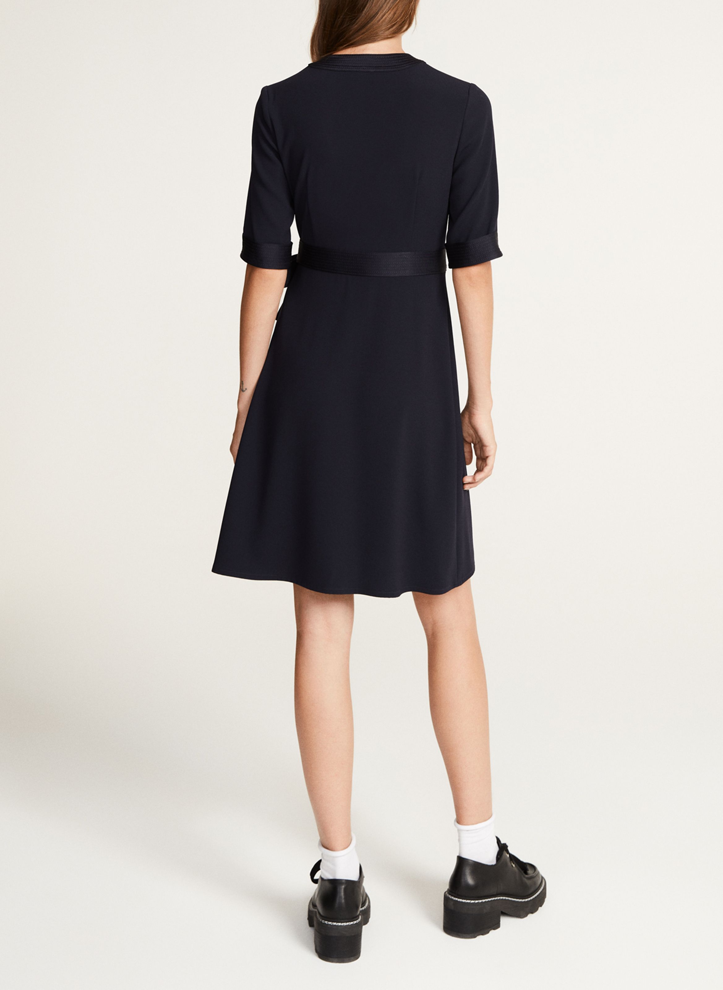 Short Wrap Dress Marine Claudie Pierlot Women Place des Tendances