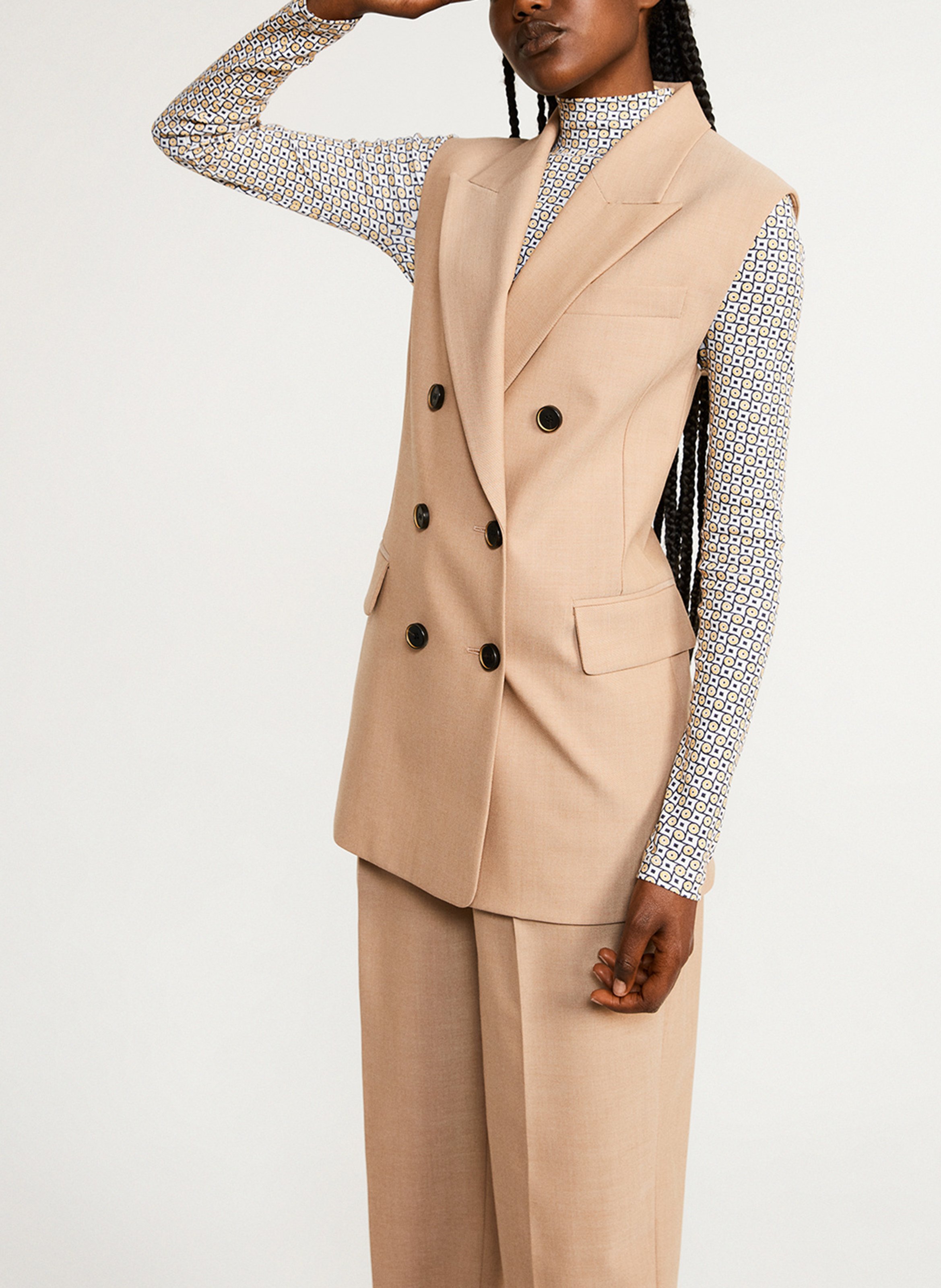 Wool-blend Jacket With Tailored Collar Cappucino Claudie Pierlot - Women |  Place des Tendances