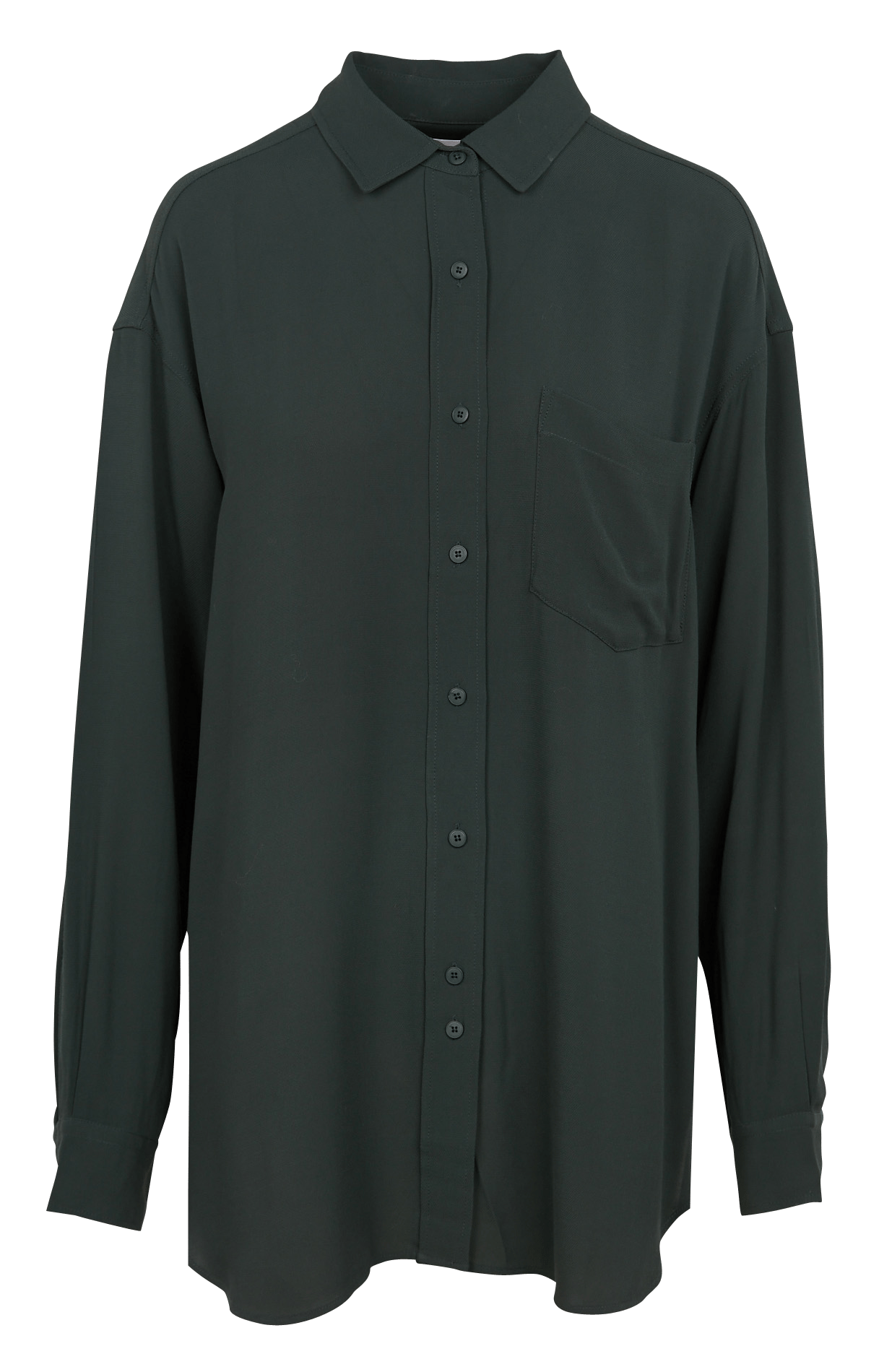 dark green collared shirt