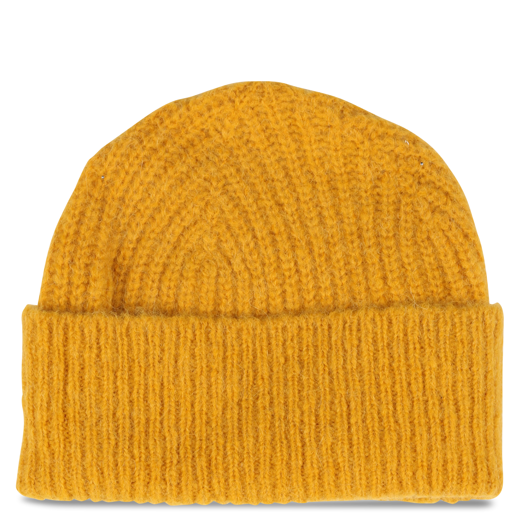 yellow ribbed beanie