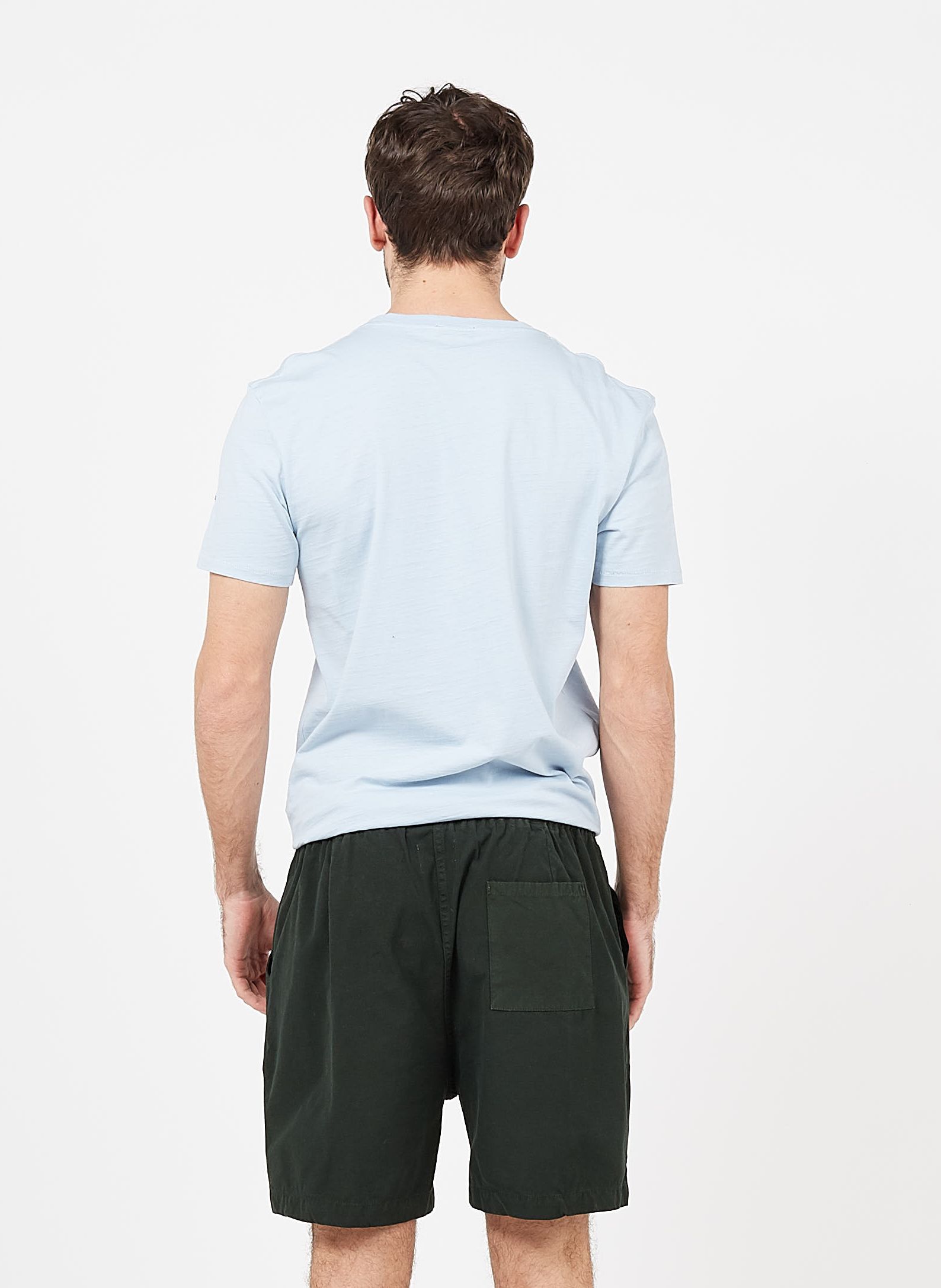 Green Regular-fit organic cotton shorts