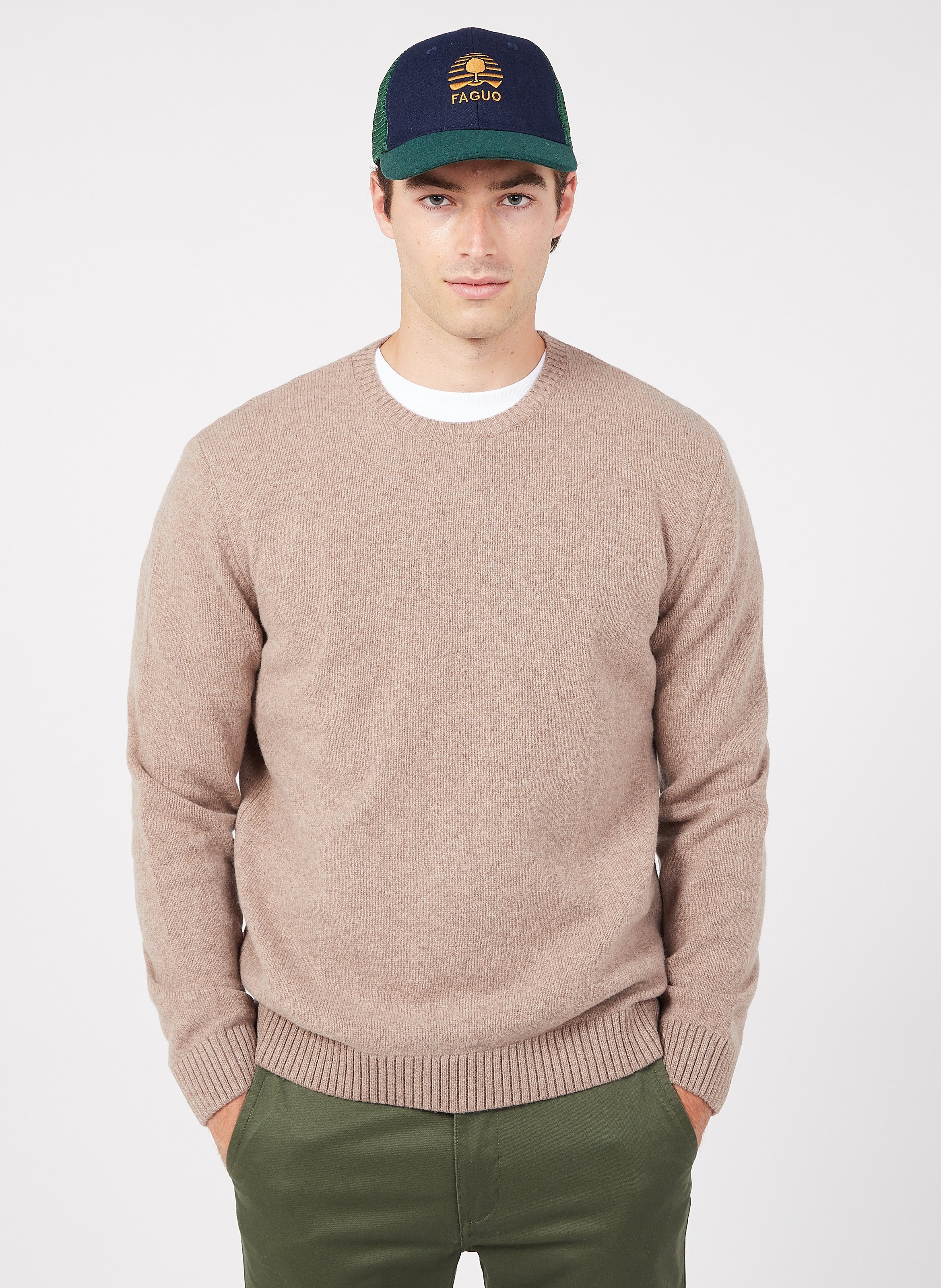 Colorful Standard Classic Merino Wool Crew - Warm Taupe, S