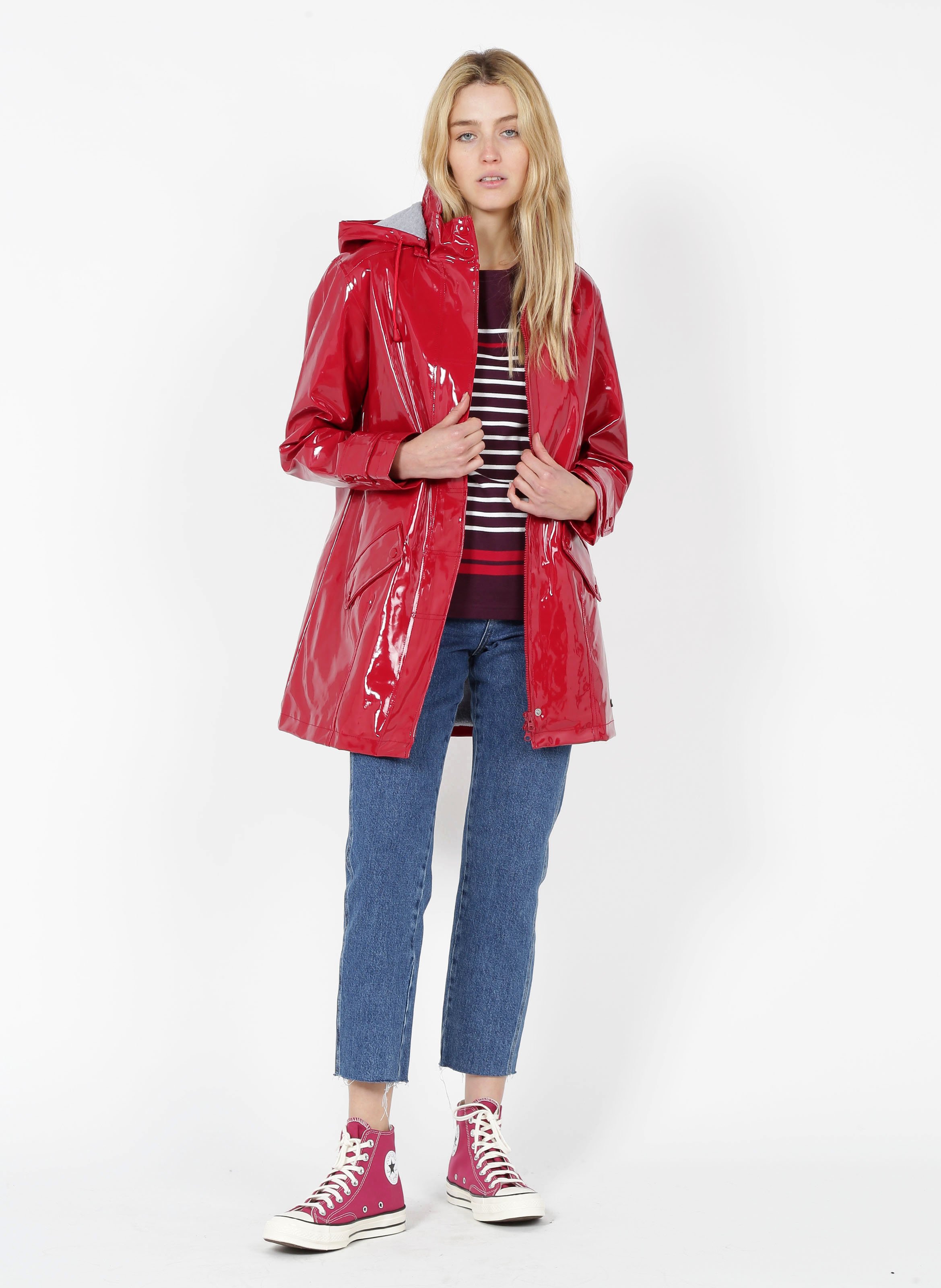 converse red jacket
