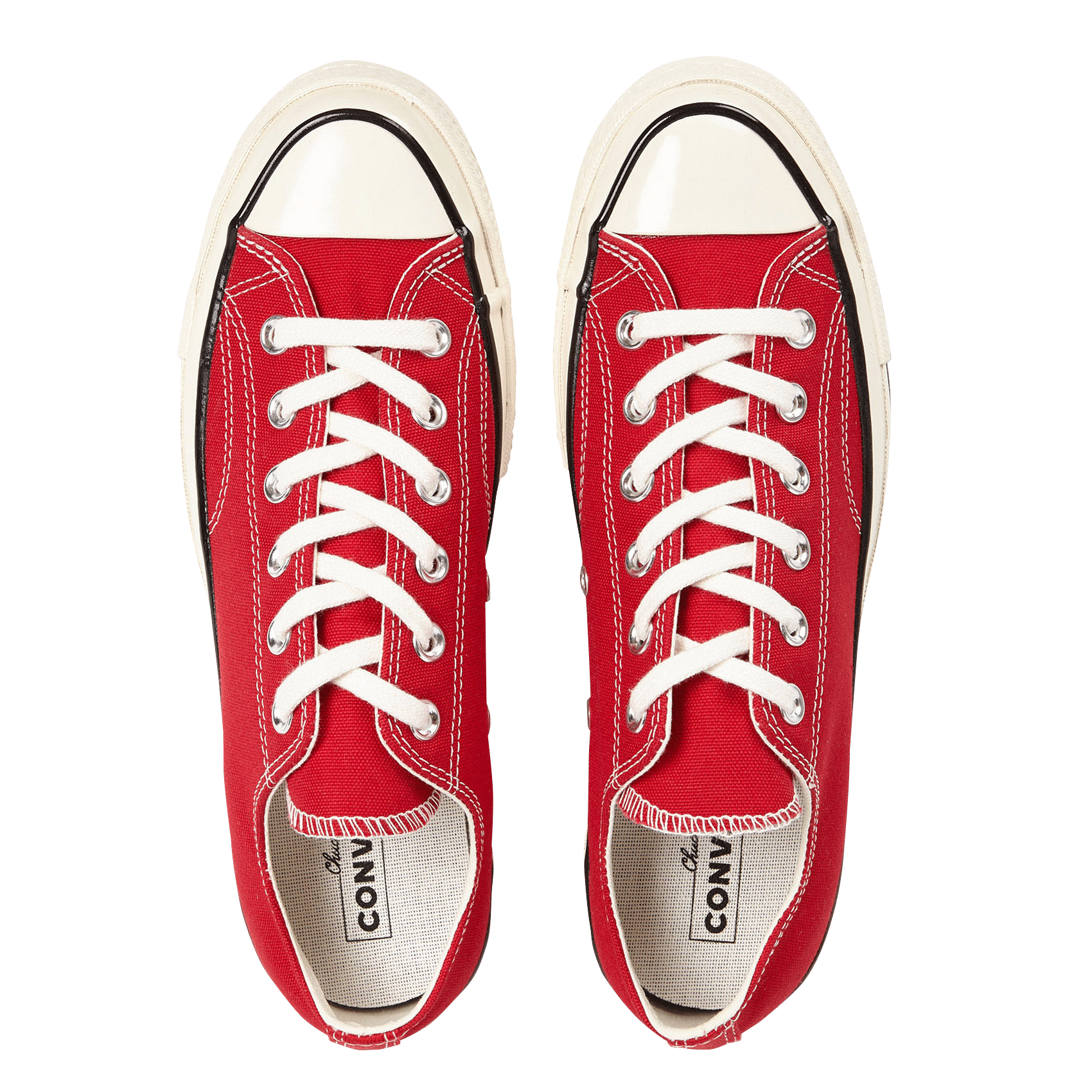 red canvas converse