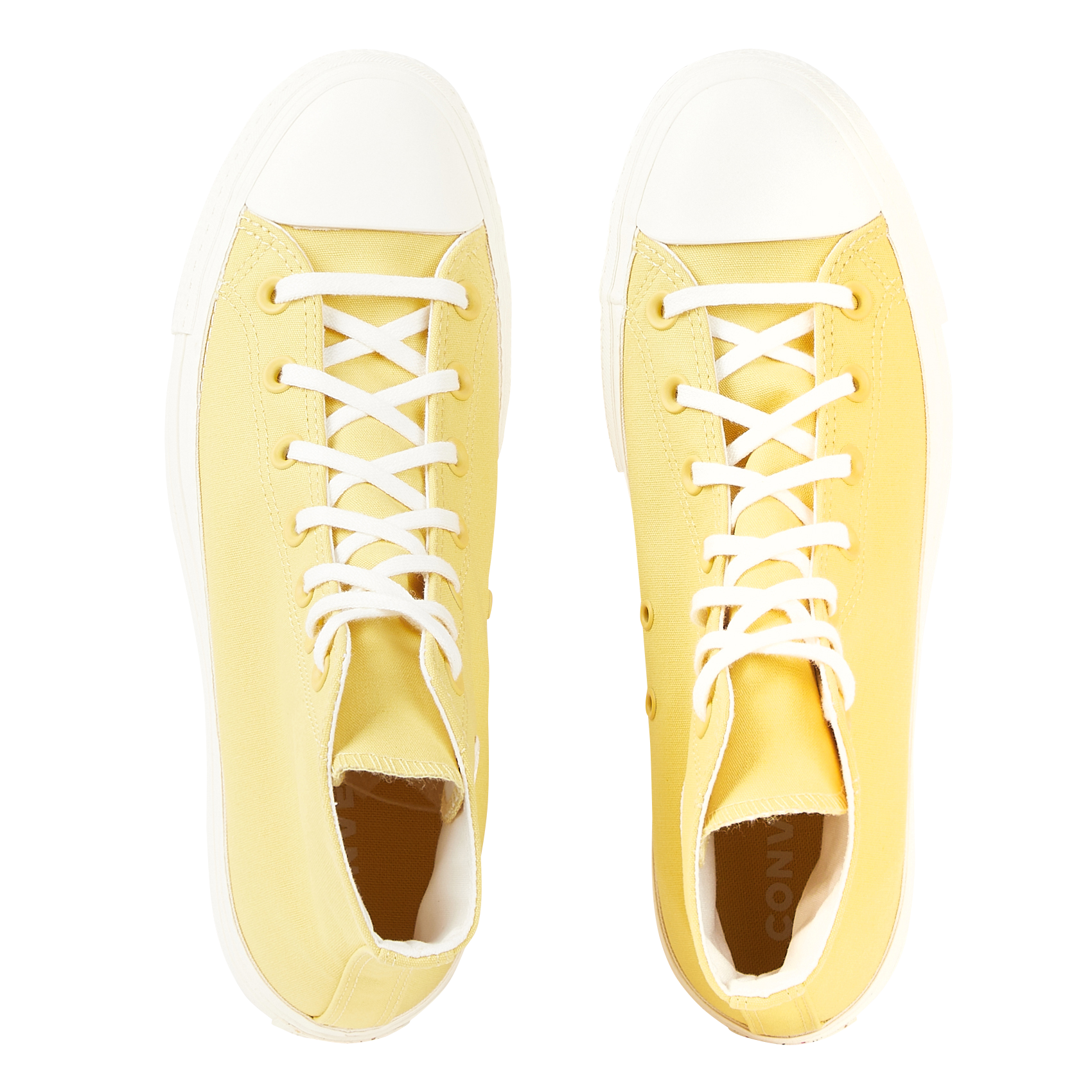 faded yellow converse