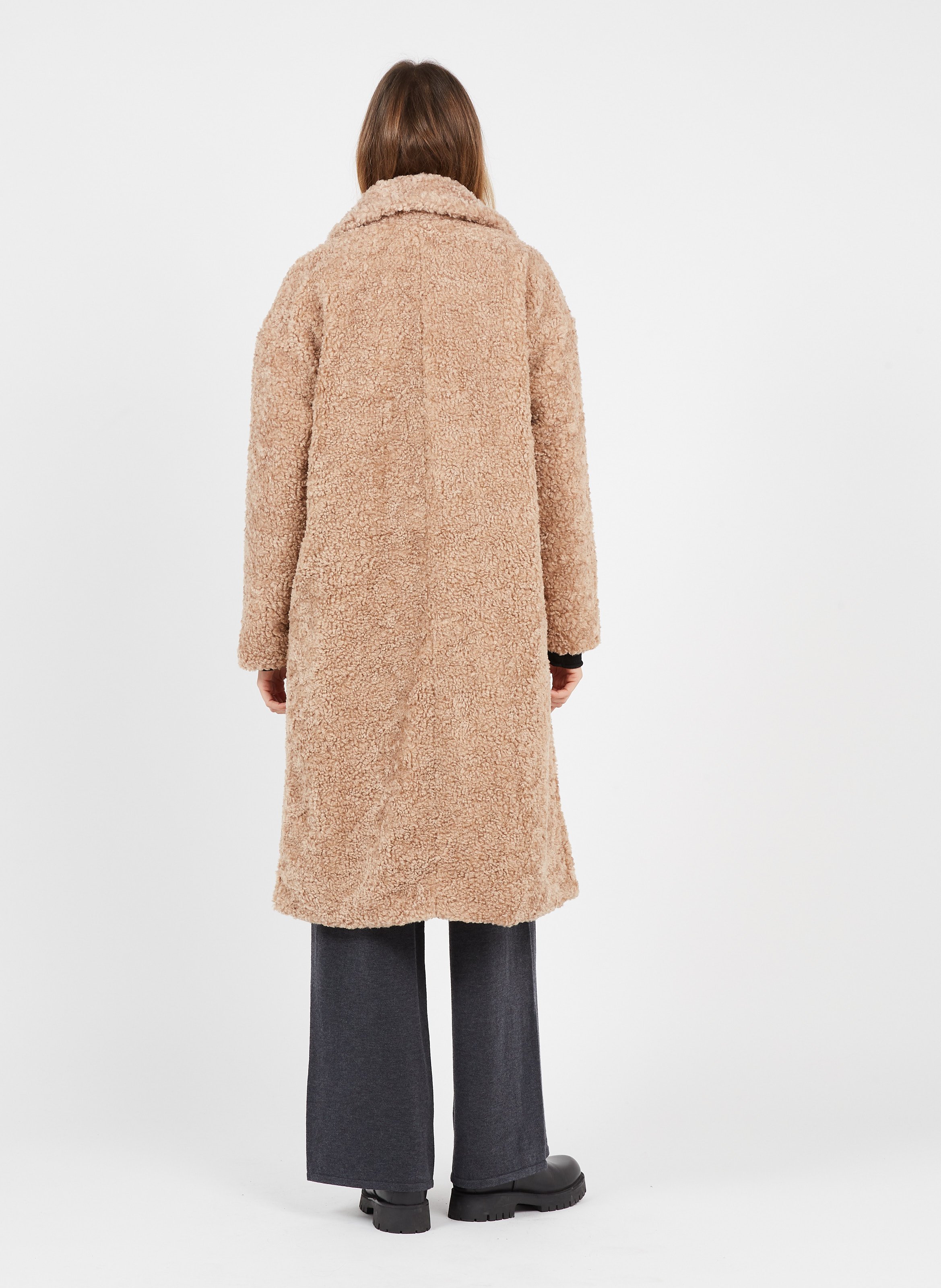 caramel faux fur jacket