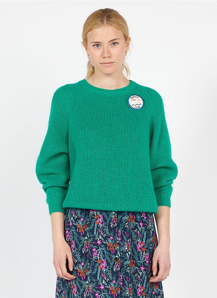 DES PETITS HAUTS Green Wool-blend sweater