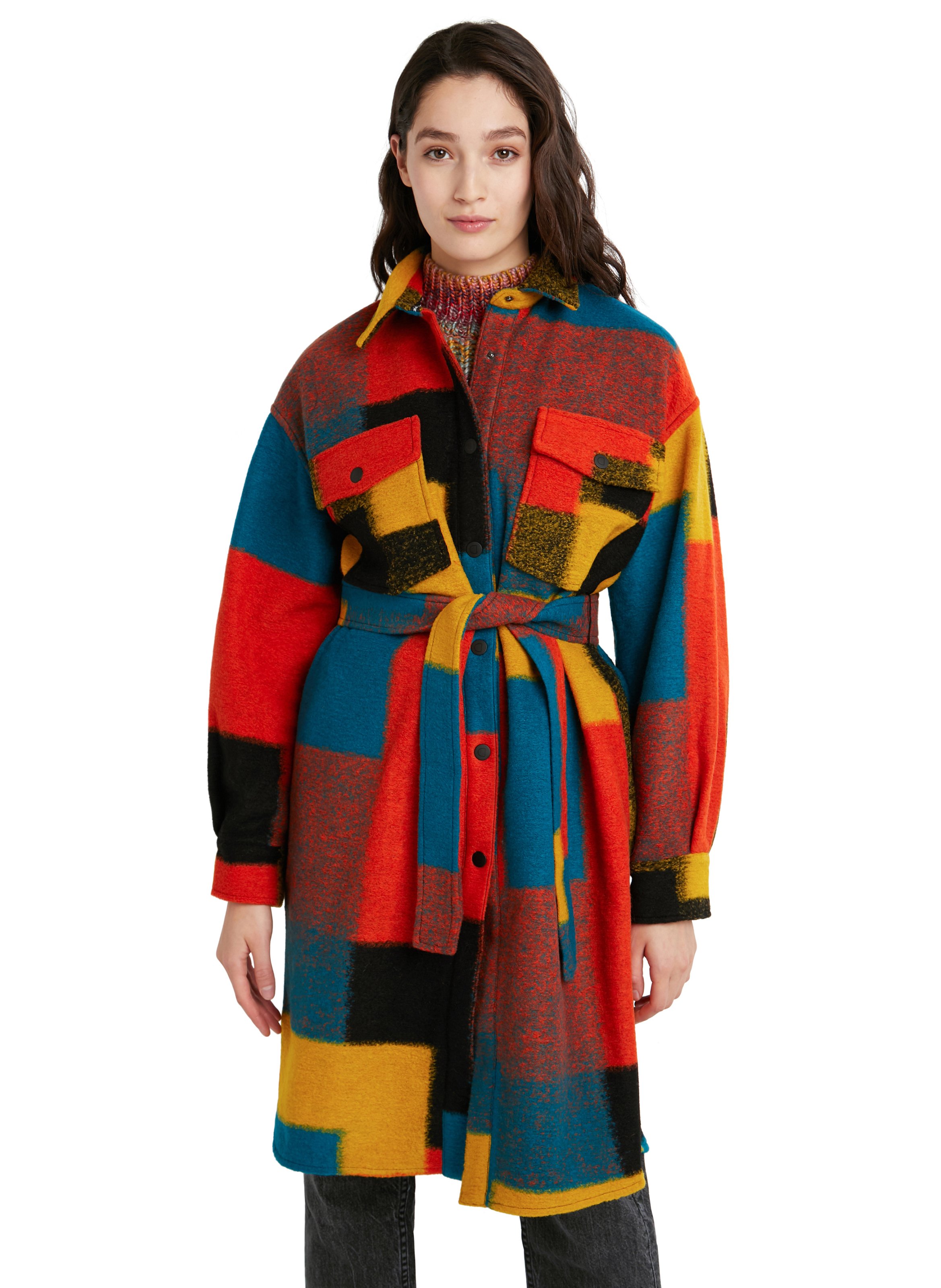 desigual wool coat