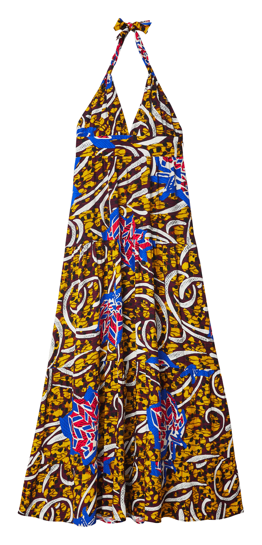 Long Ethnic Print Dress Relampago 