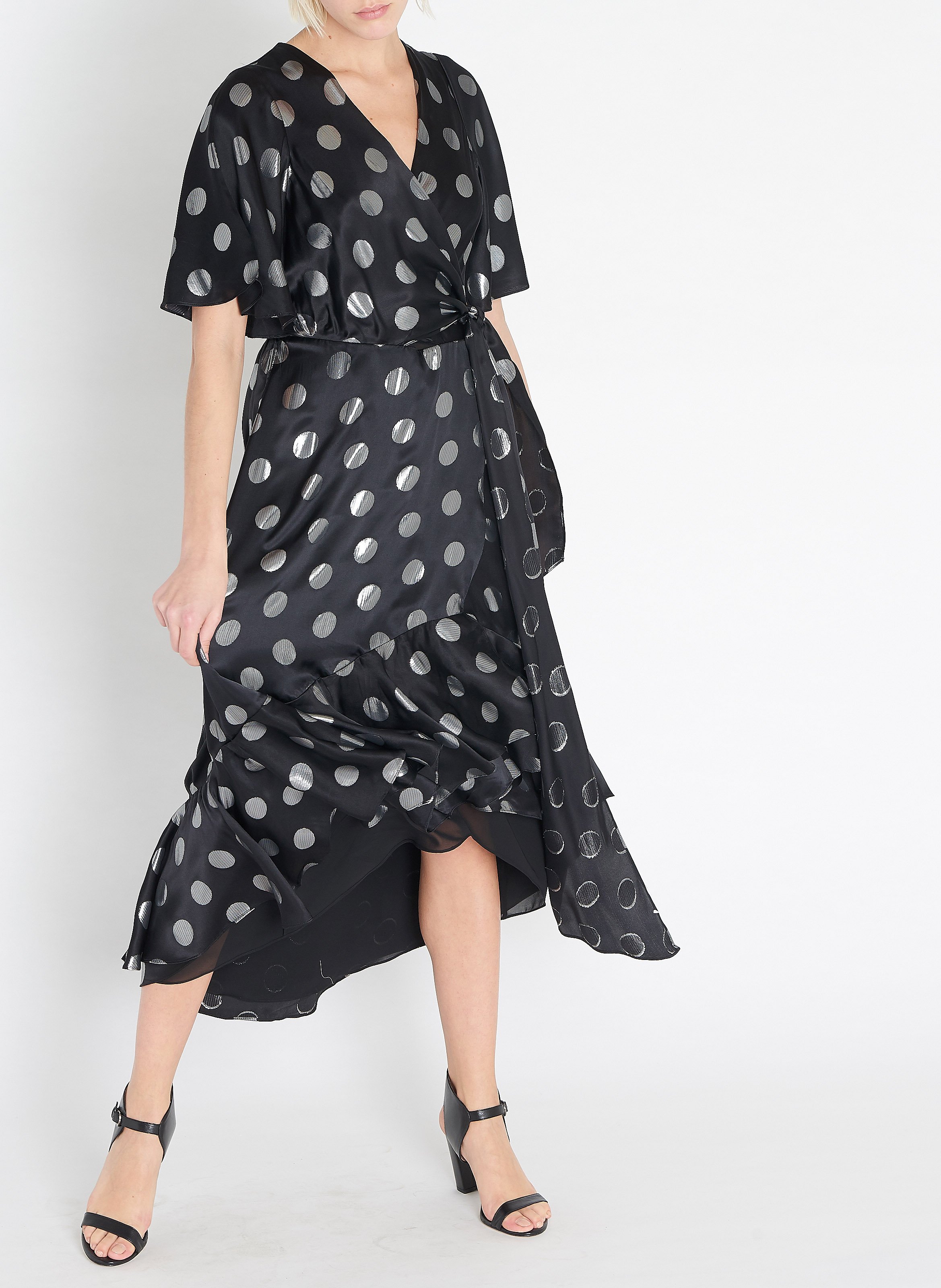 sareth dot wrap dress