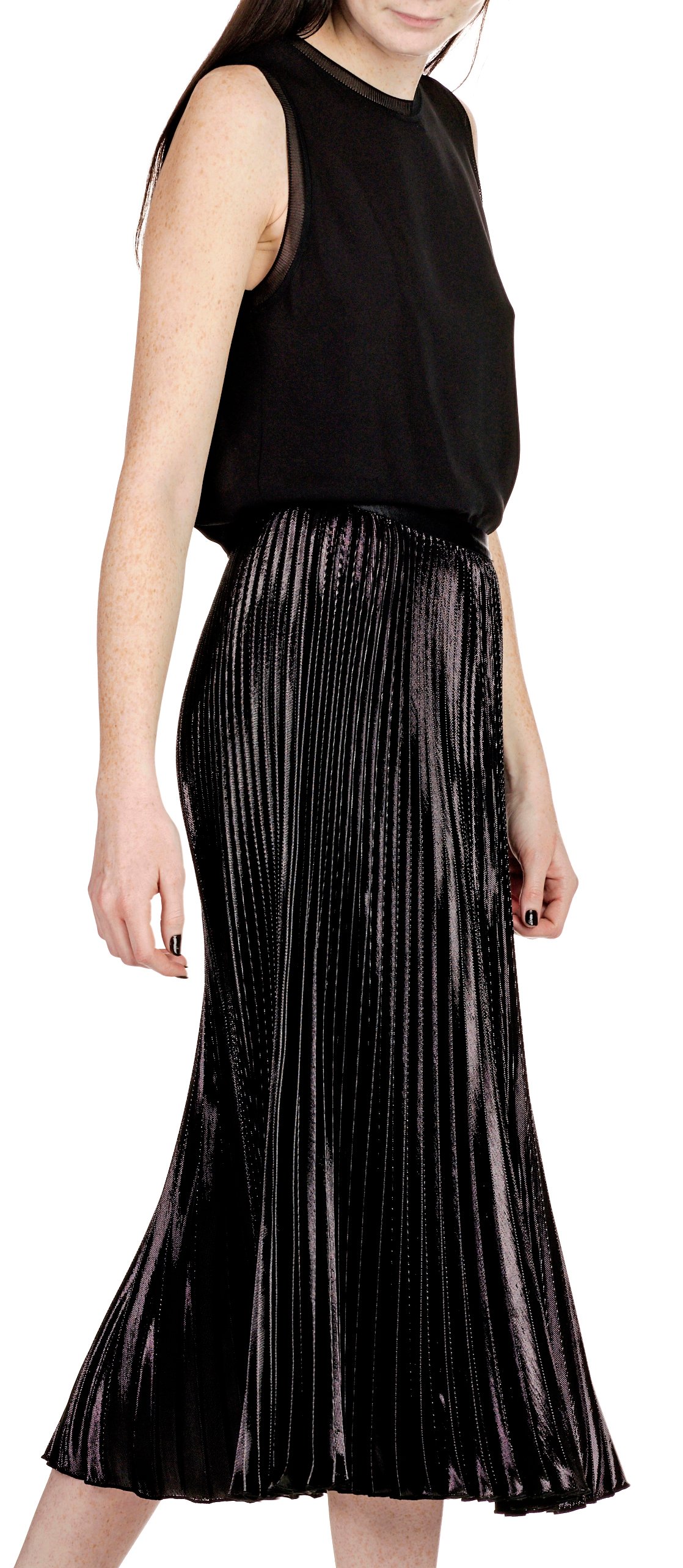 black maxi skirt drawstring