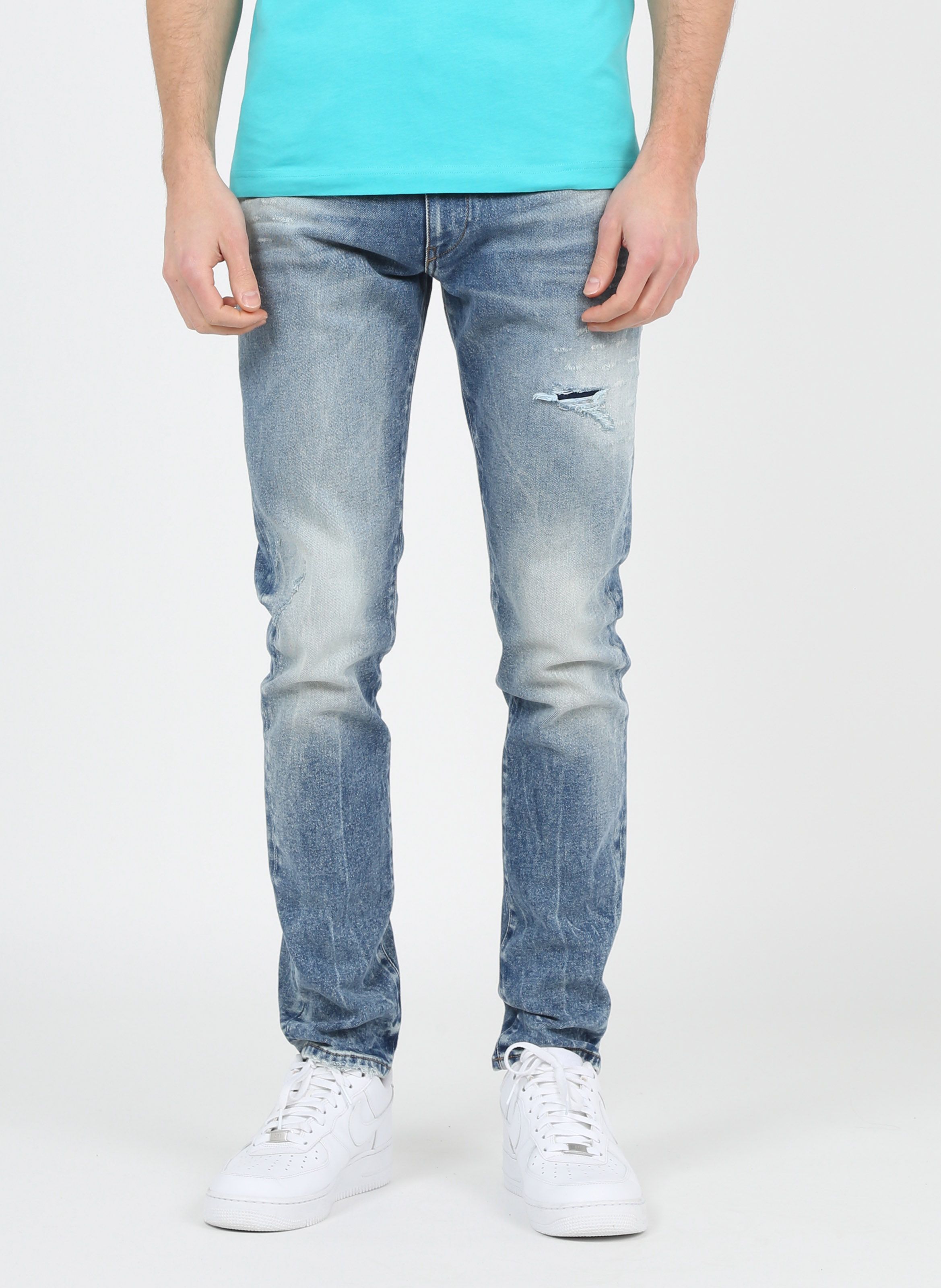 slim faded jeans