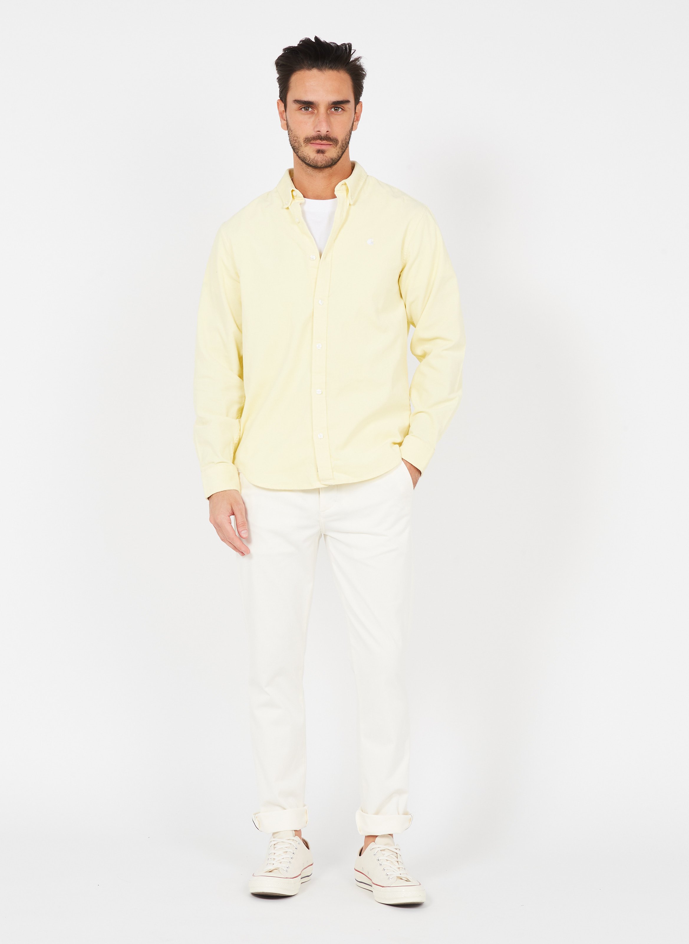 pastel yellow mens shirt