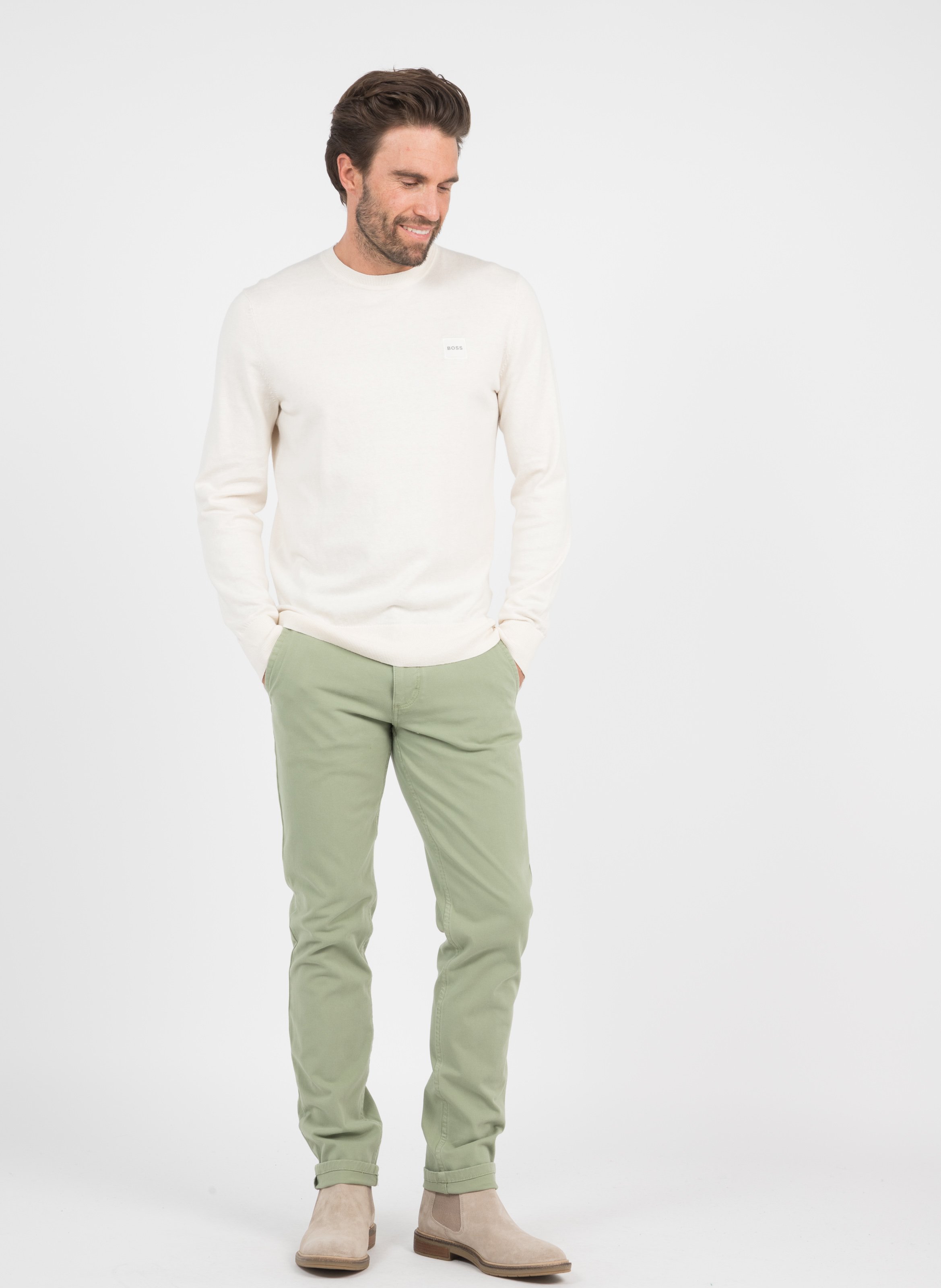 Suede Ankle Boots With Side Elastic Sand Suede Clarks - Men | Place des  Tendances