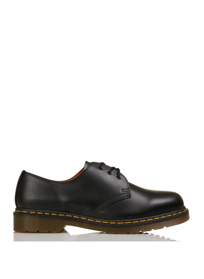 DR. MARTENS Black Leather Derby shoes