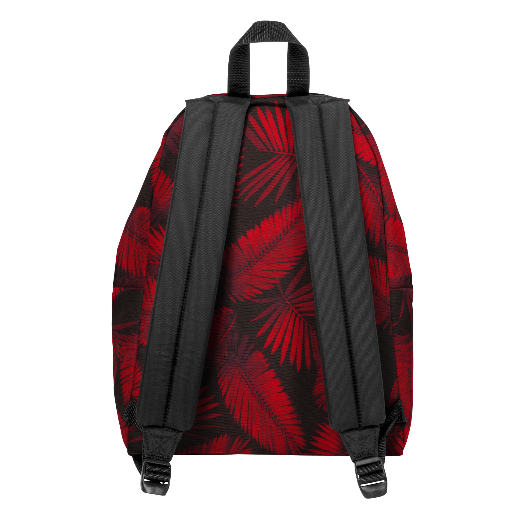 red canvas backpack