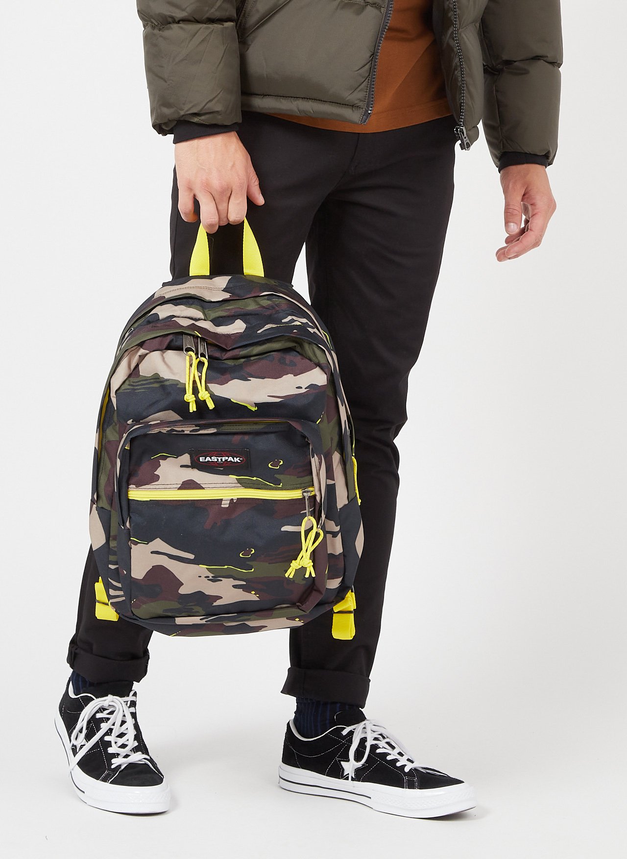yellow eastpak backpack