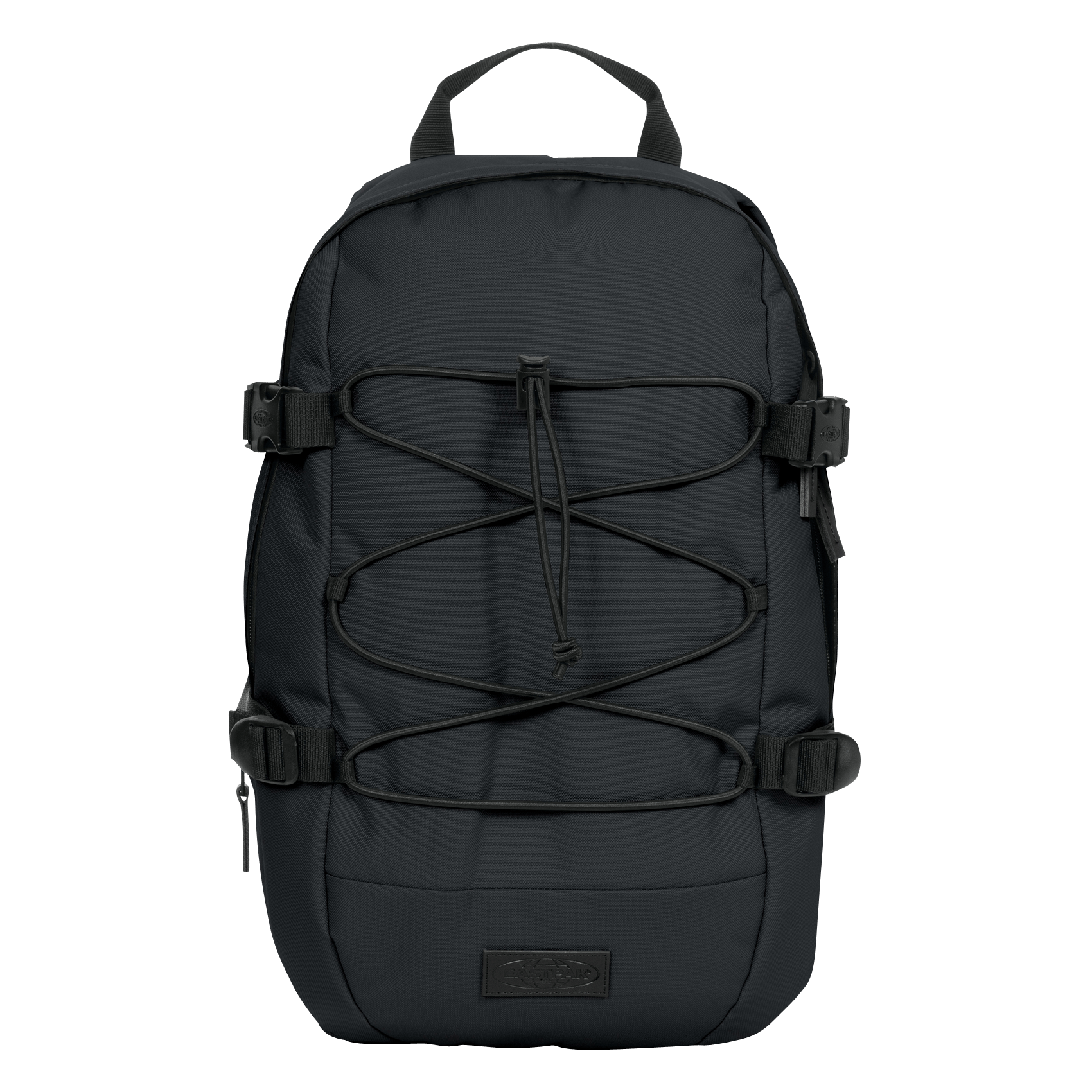 black zip backpack