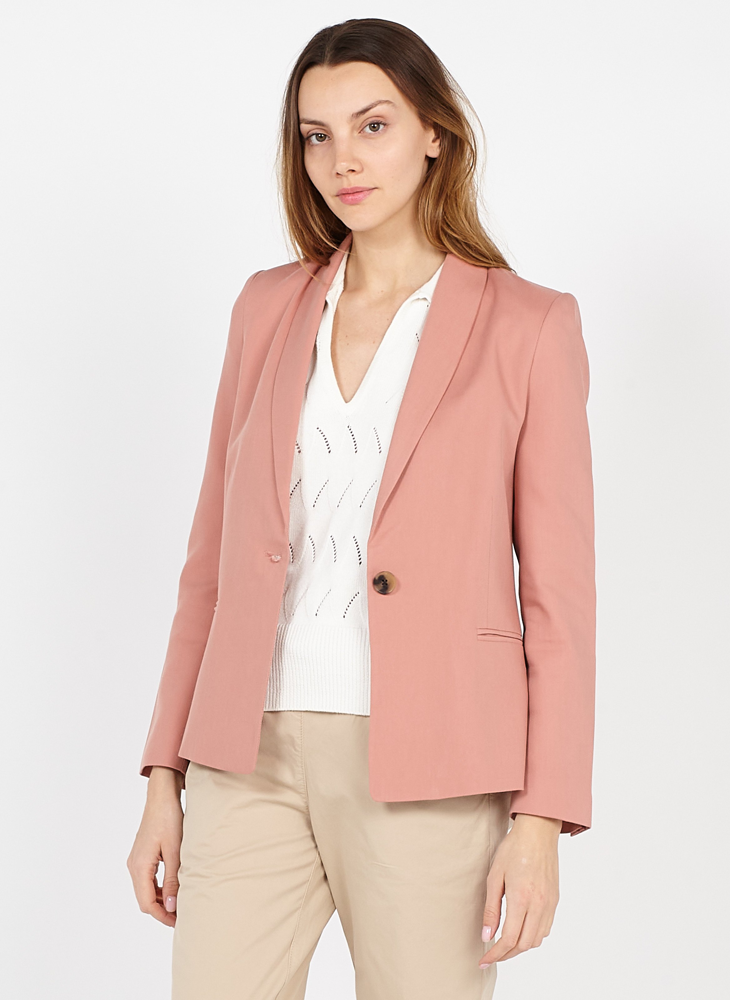 blush tailored jacket