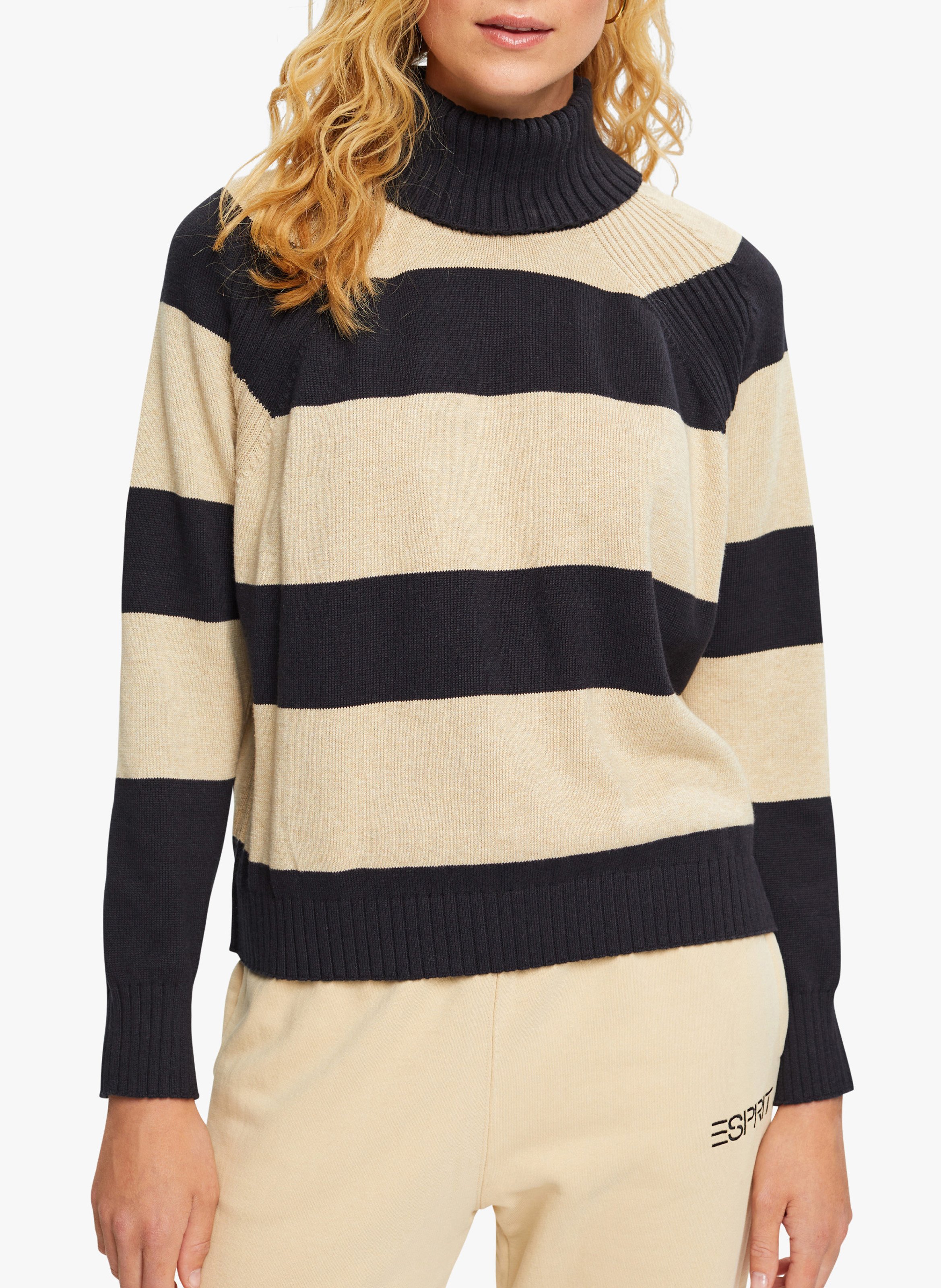 100 Cotton Turtleneck Sweater Black 2 