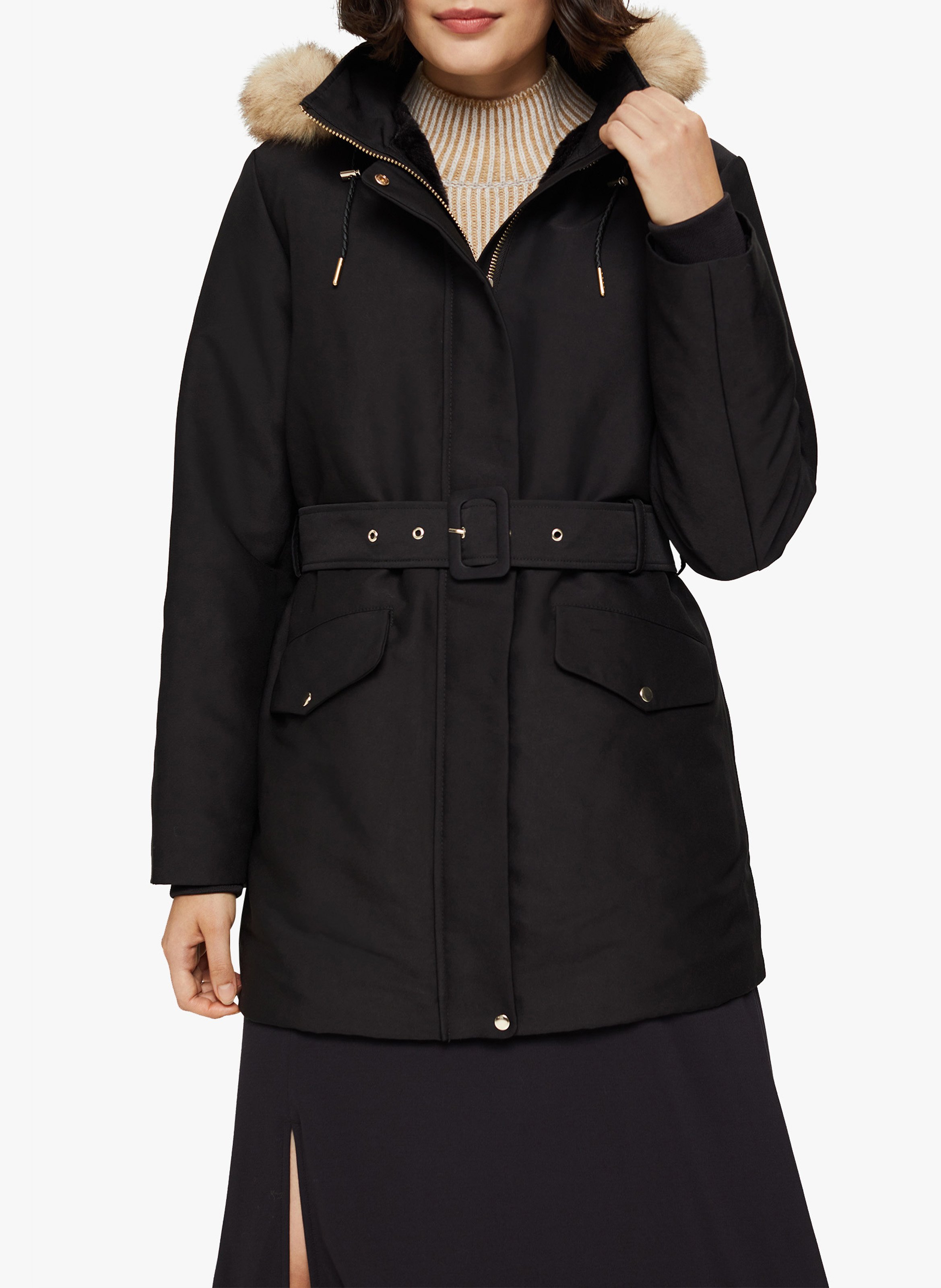 esprit black coat